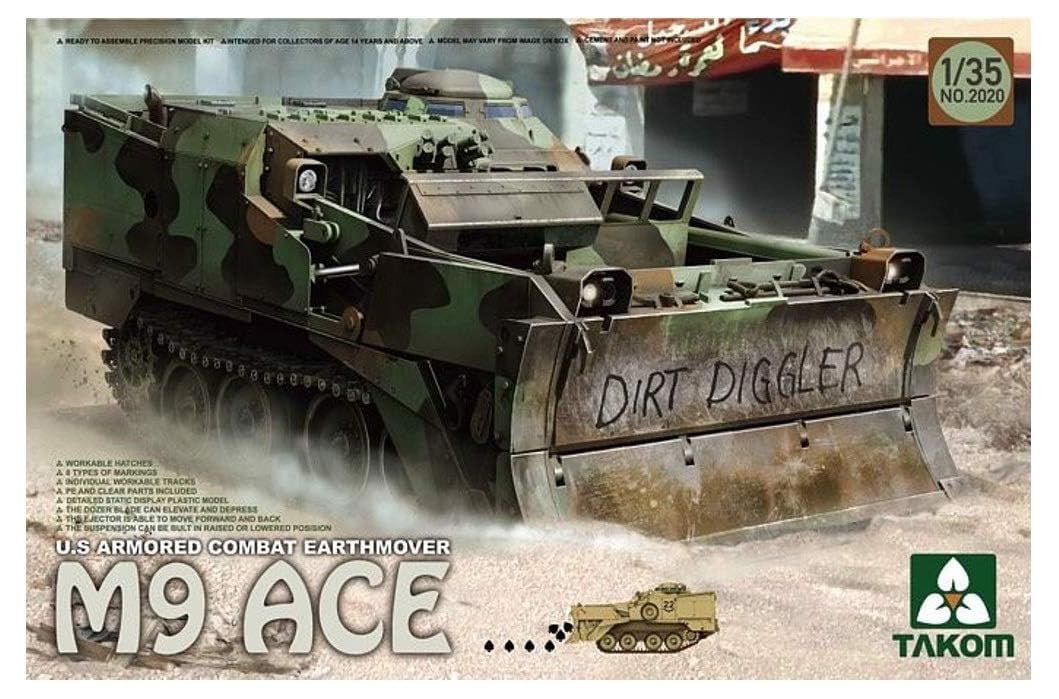 【中古】【非常に良い】TAKOM 1/35 アメリカ 軍 M9 ACE 装甲ブルドーザー TKO2020 プラモデル｜スカイマーケットプラス