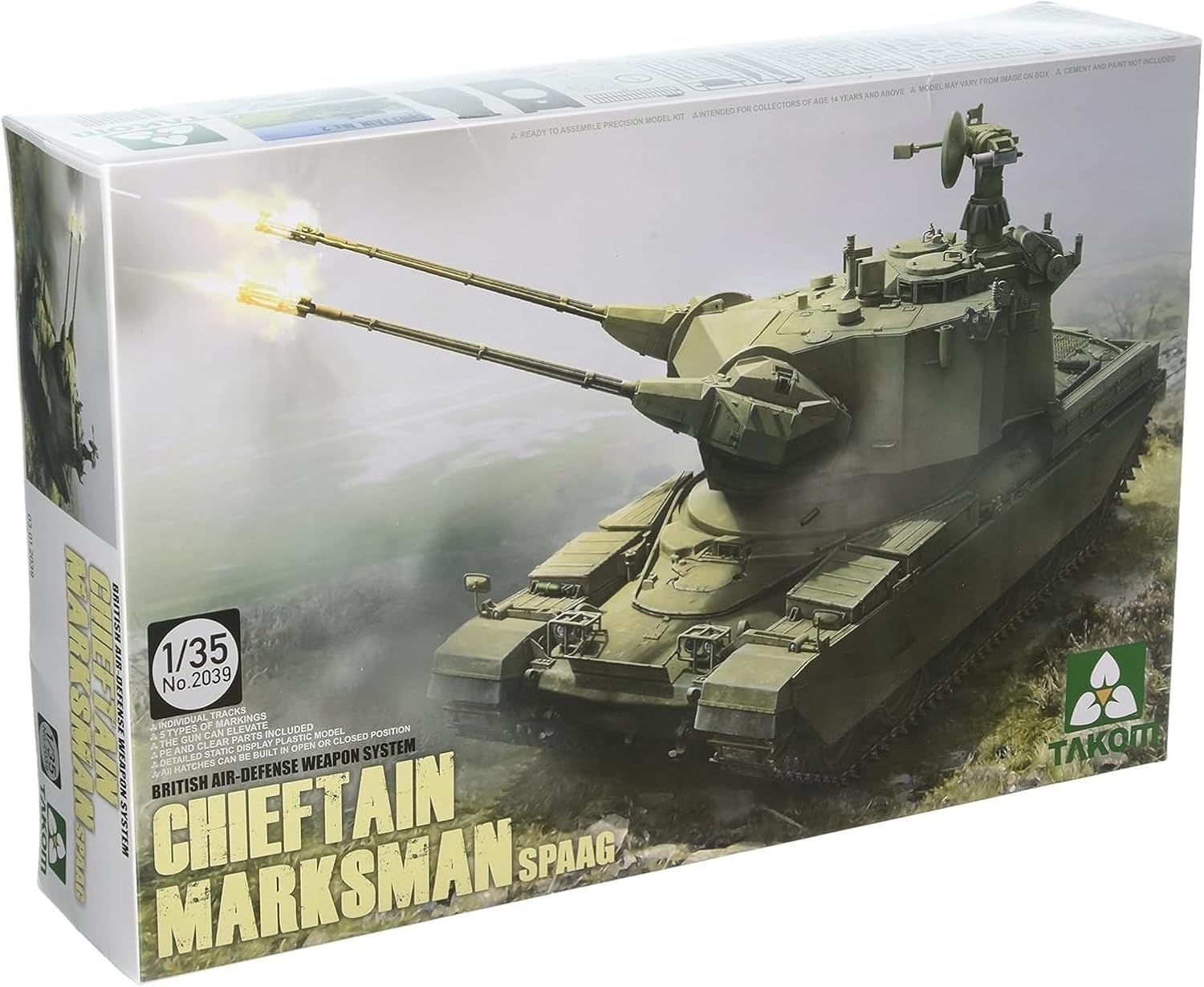【中古】【非常に良い】TAKOM 1/35 イギリス対空戦車 チーフテン マークスマン プラモデル TKO2039