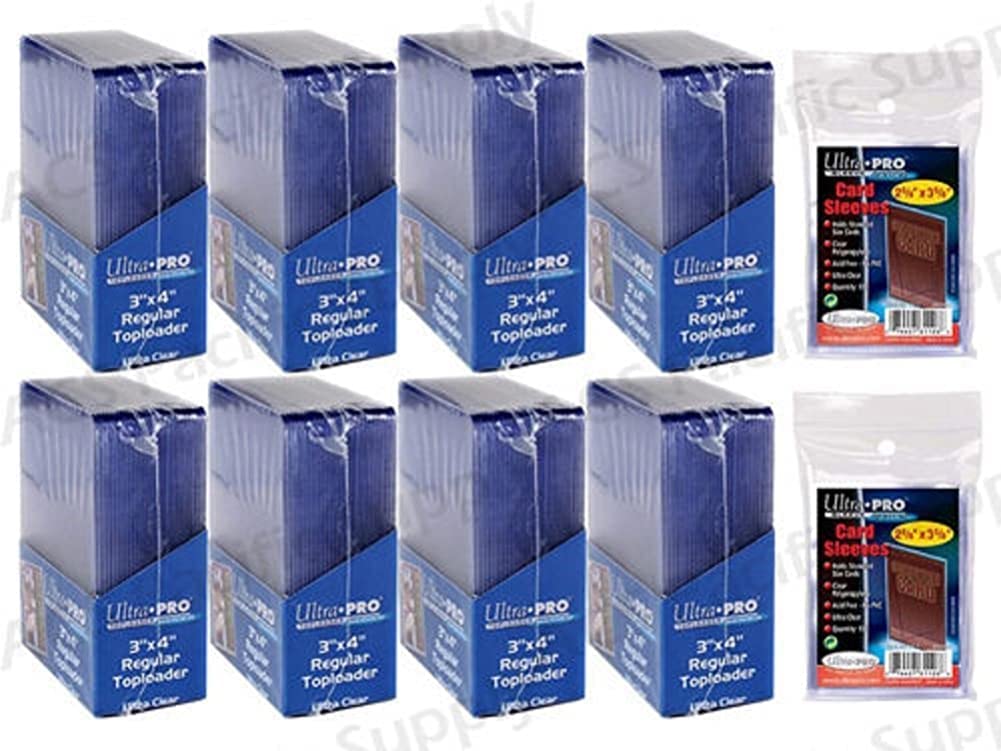 【中古】【非常に良い】200 ULTRA PRO REGULAR TOPLOADERS Standard + 200 Free Sleeves New Top Load Lot