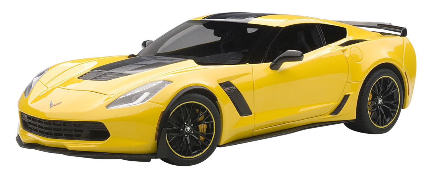【中古】【非常に良い】AUTOart 1/18 シボレー コルベット (C7) Z06 C7.R エディション (イエロー) 完成品｜スカイマーケットプラス