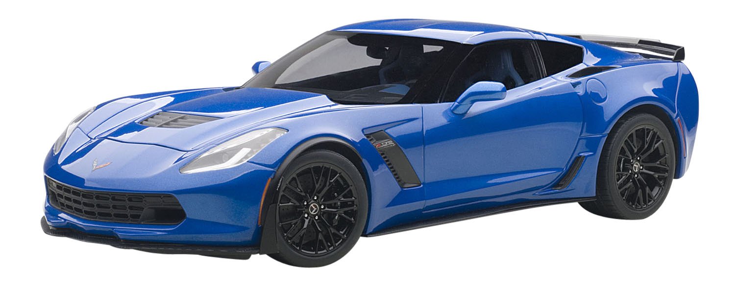 【中古】【非常に良い】AUTOart 1/18 シボレー コルベット (C7) Z06 (ブルー) 完成品