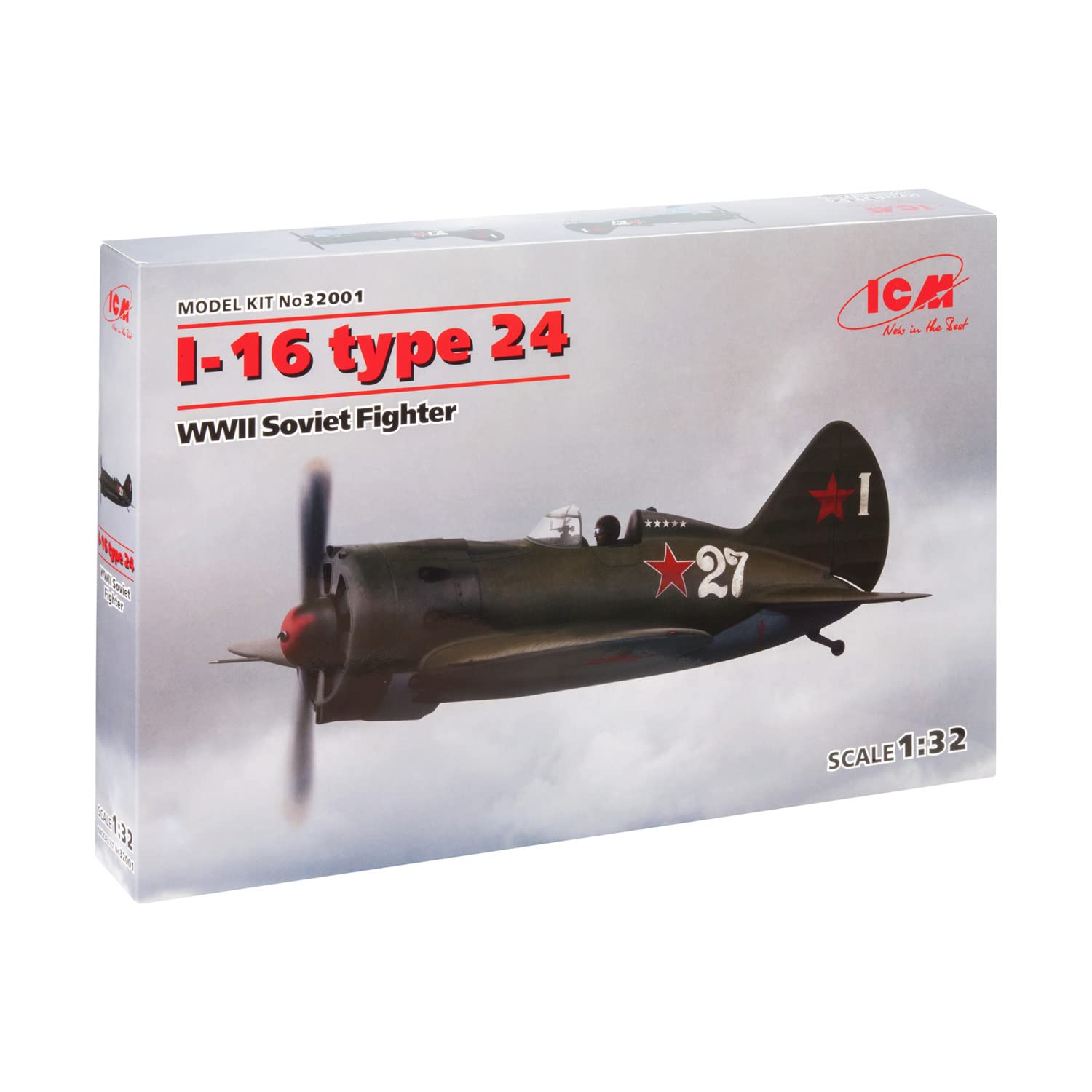 【中古】【非常に良い】ICM 1/32 ソビエト空軍 ポリカルポフ I-16 タイプ24 プラモデル 32001|スカイマーケットプラス