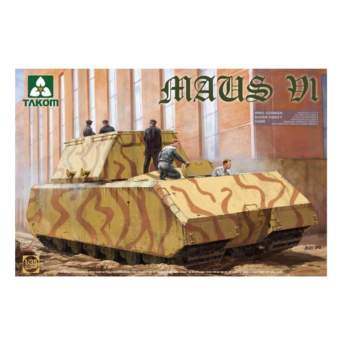 【中古】【非常に良い】TAKOM 1/35 第二次世界大戦 ドイツ超重戦車 マウスV1 プラモデル TKO2049｜スカイマーケットプラス
