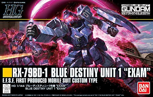 【中古】【非常に良い】HGUC 機動戦士ガンダム外伝戦慄のブルー ブルーディスティニー1号機EXAM 1/144スケール 色分け済みプラモデル|スカイマーケットプラス