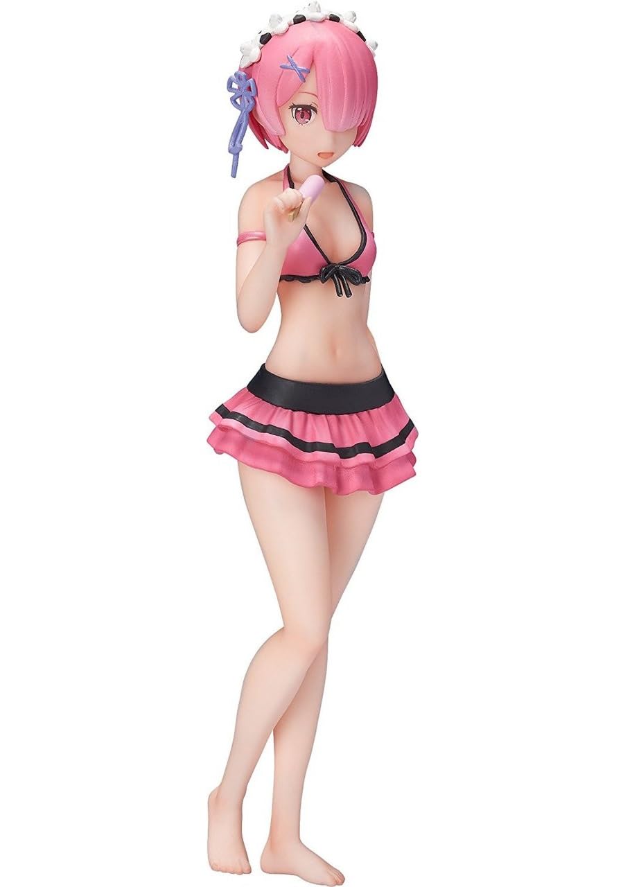 【中古】【非常に良い】Re:ゼロから始める異世界生活 ラム 水着Ver. 1/12スケール PVC製 塗装済み組み立て品フィギュア