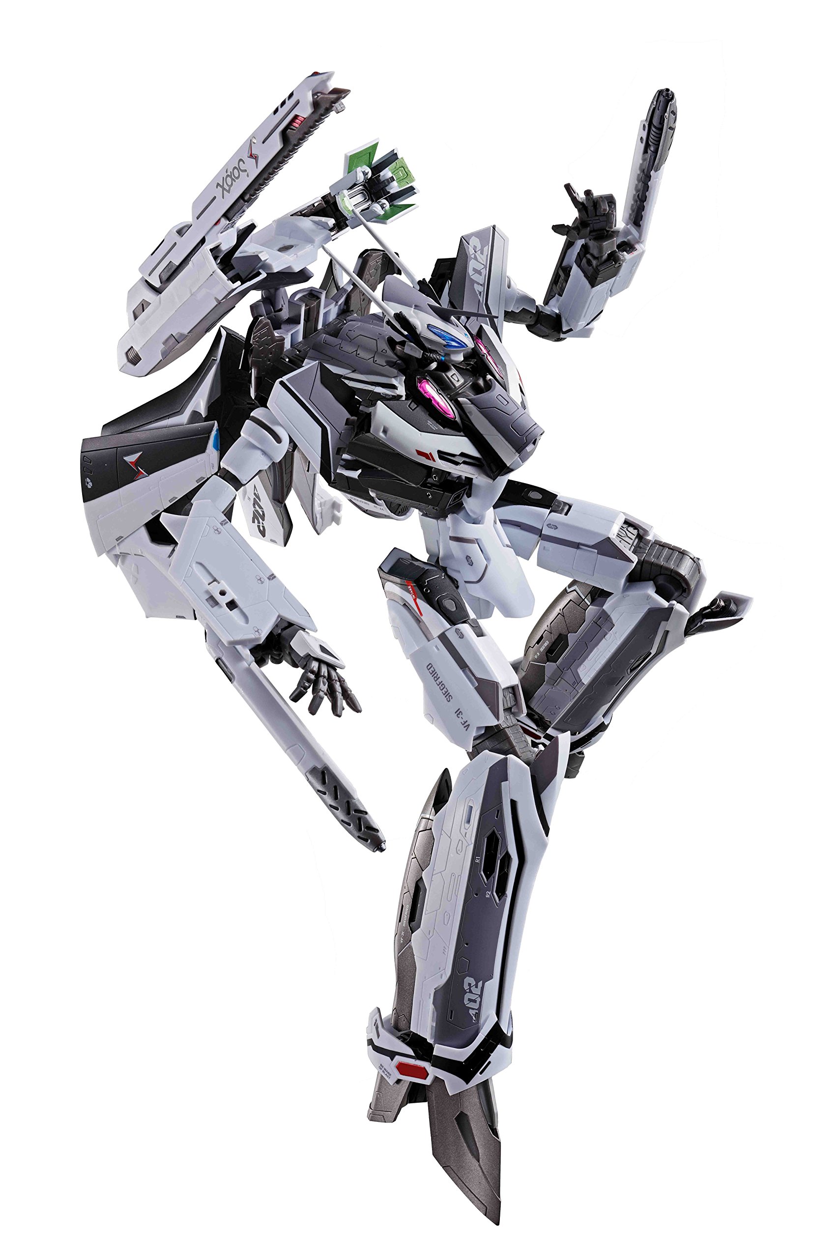 【中古】【非常に良い】TAMASHII NATIONS DX超合金 マクロスデルタ 劇場版VF-31Fジークフリード(メッサー・イーレフェルト/ハヤテ・インメルマン搭乗機) 約260mm ダイキャスト&ABS&PVC製