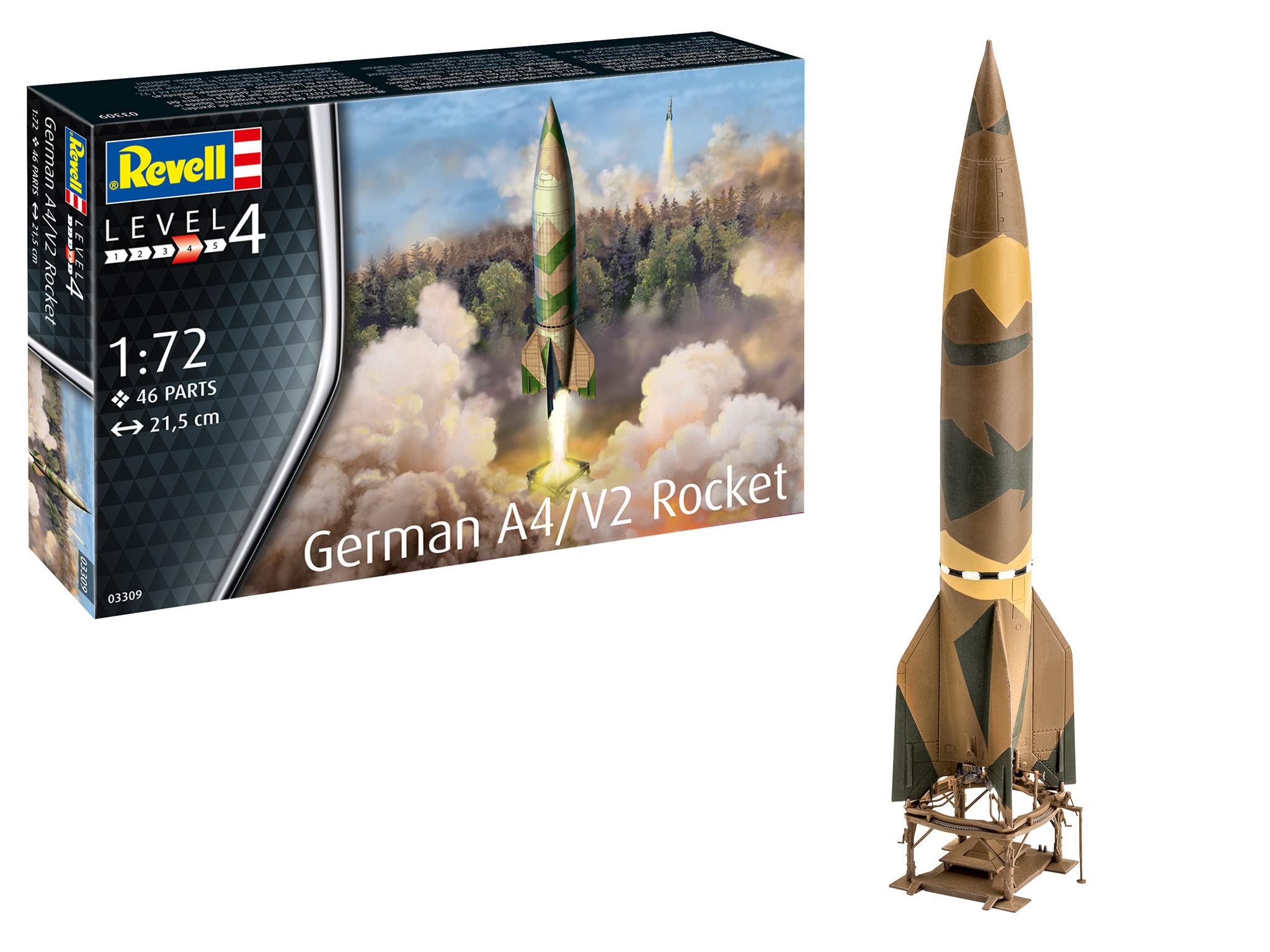 【中古】【非常に良い】ドイツレベル(Revell) 1/72 ドイツ軍 A4/V2 ロケット プラモデル 03309