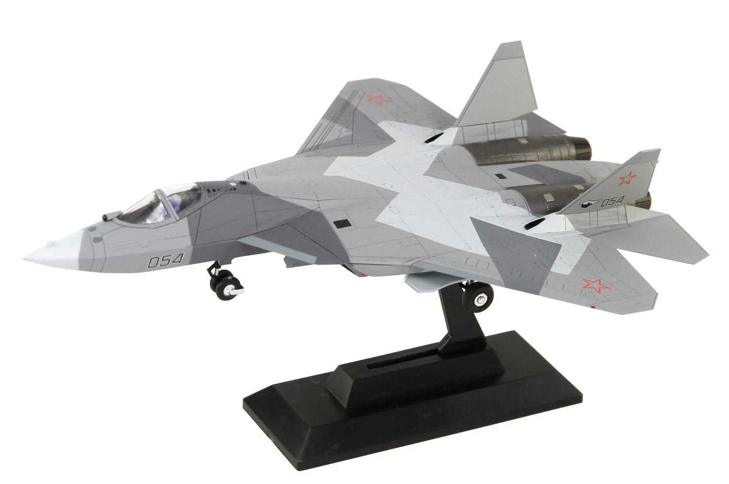 【中古】【非常に良い】ピットロード 1/144 SNMシリーズ ロシア空軍 戦闘機 Su-57 塗装済み完成品 SNM15