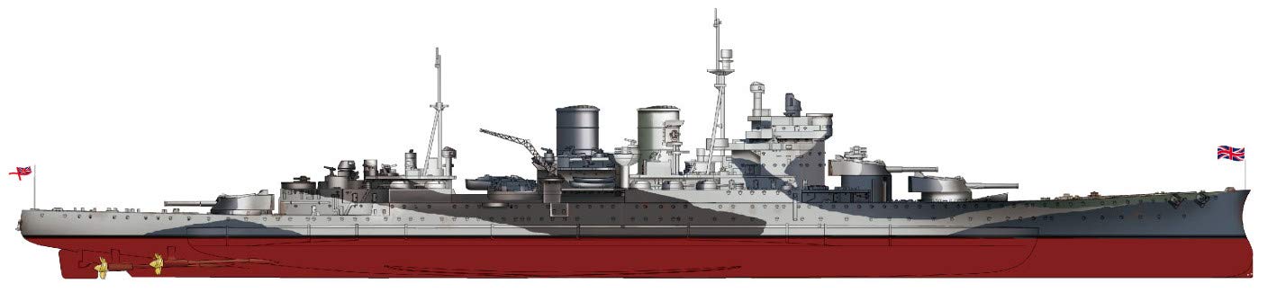 【中古】【非常に良い】ピットロード 1/700 スカイウェーブシリーズ イギリス海軍 巡洋戦艦 レナウン 1945 プラモデル W221