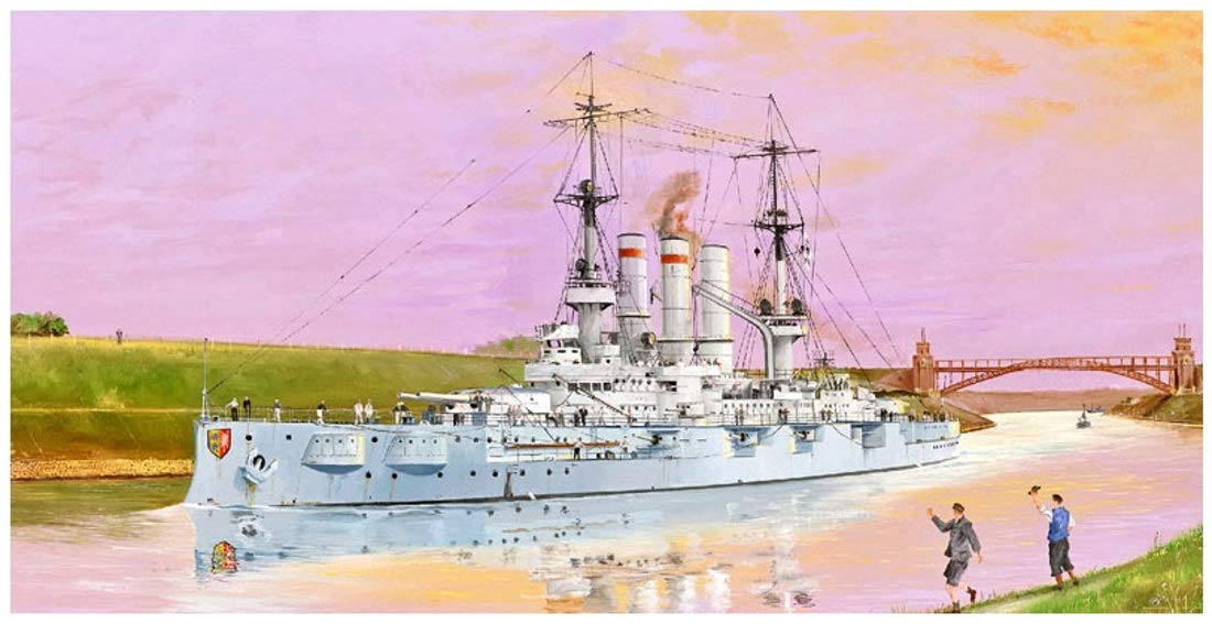 【中古】【非常に良い】トランペッター(TRUMPETER) 1/350 ドイツ海軍 戦艦 シュレスヴィヒ・ホルシュタイン 1908年型 プラモデル 05355|スカイマーケットプラス