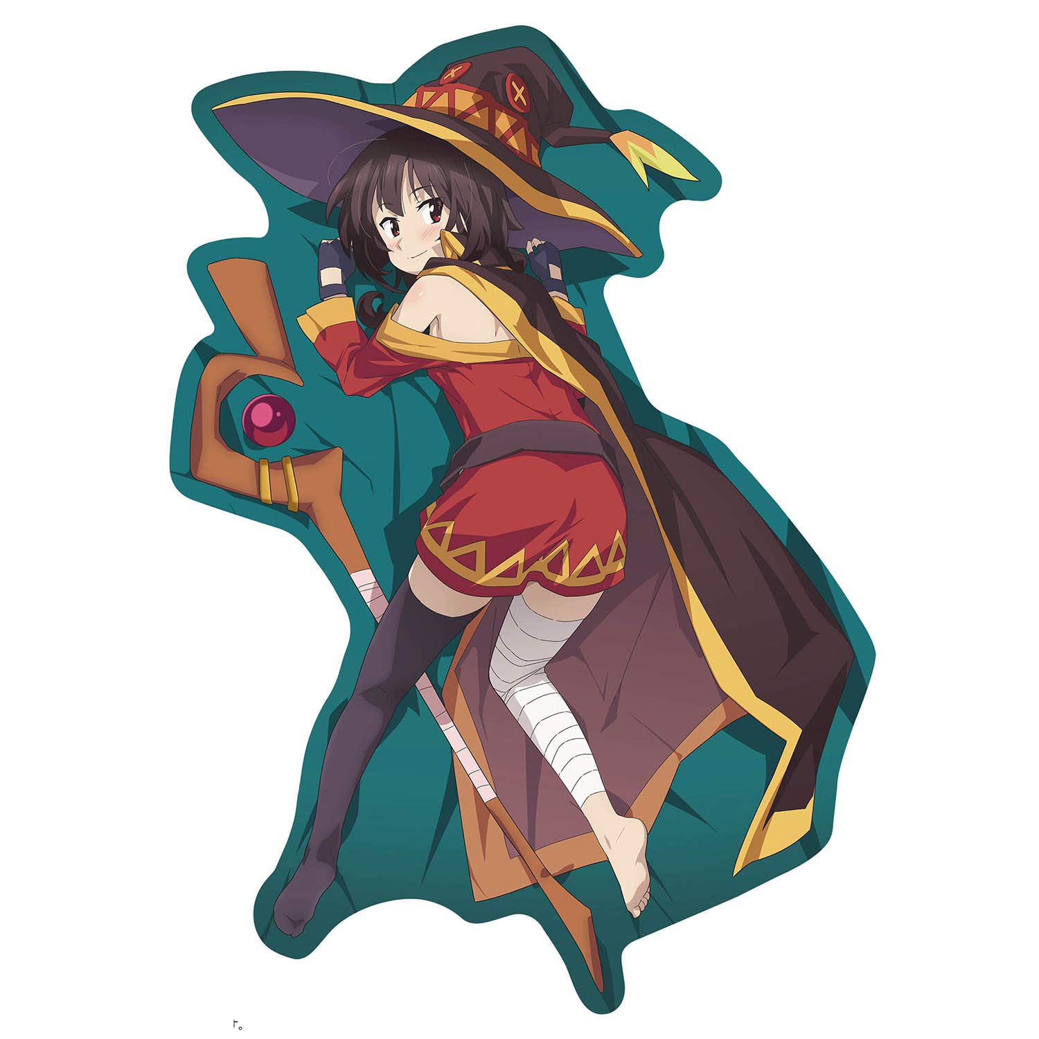 【中古】【非常に良い】映画 この素晴らしい世界に祝福を！紅伝説 かたどっタオル 描き下ろし背負われめぐみん画像