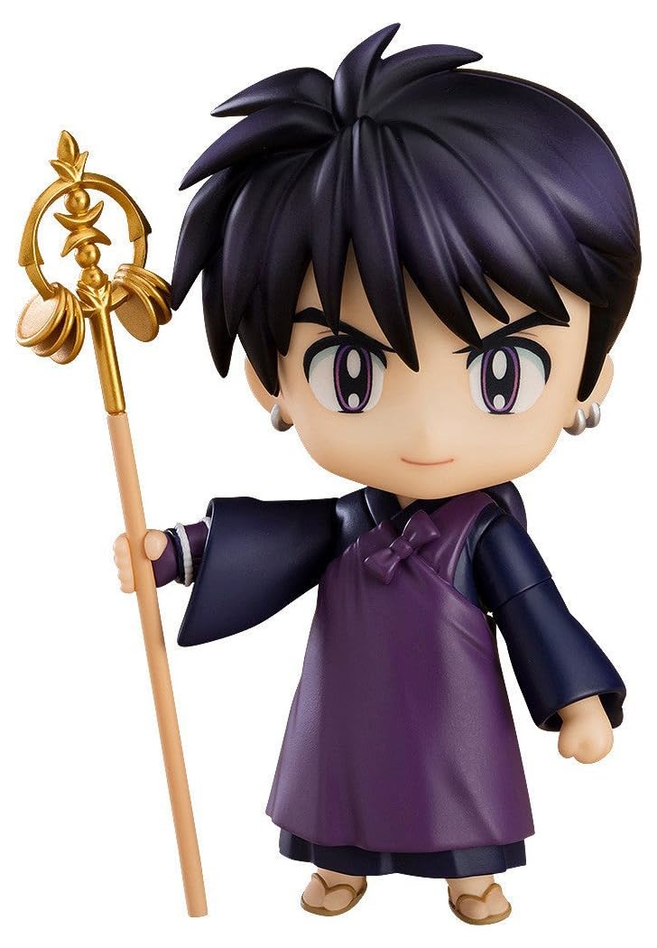 【中古】【非常に良い】ねんどろいど 犬夜叉 弥勒 ノンスケール プラスチック製 塗装済み可動フィギュア G12683