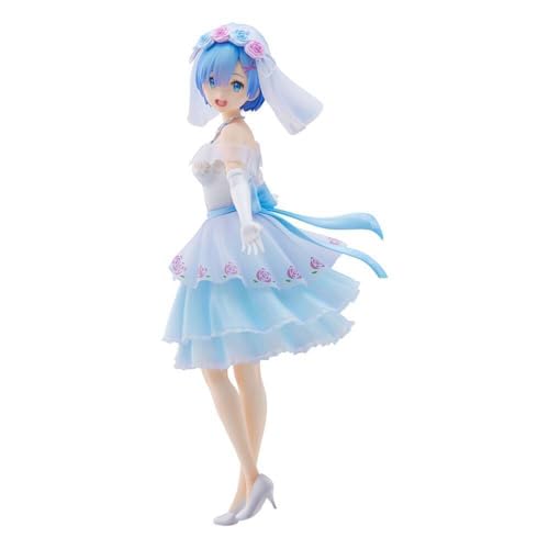 【中古】【非常に良い】Re:ゼロから始める異世界生活 レム ウエディングVer. ノンスケール PVC&ABS製 塗装済み 完成品フィギュア|スカイマーケットプラス