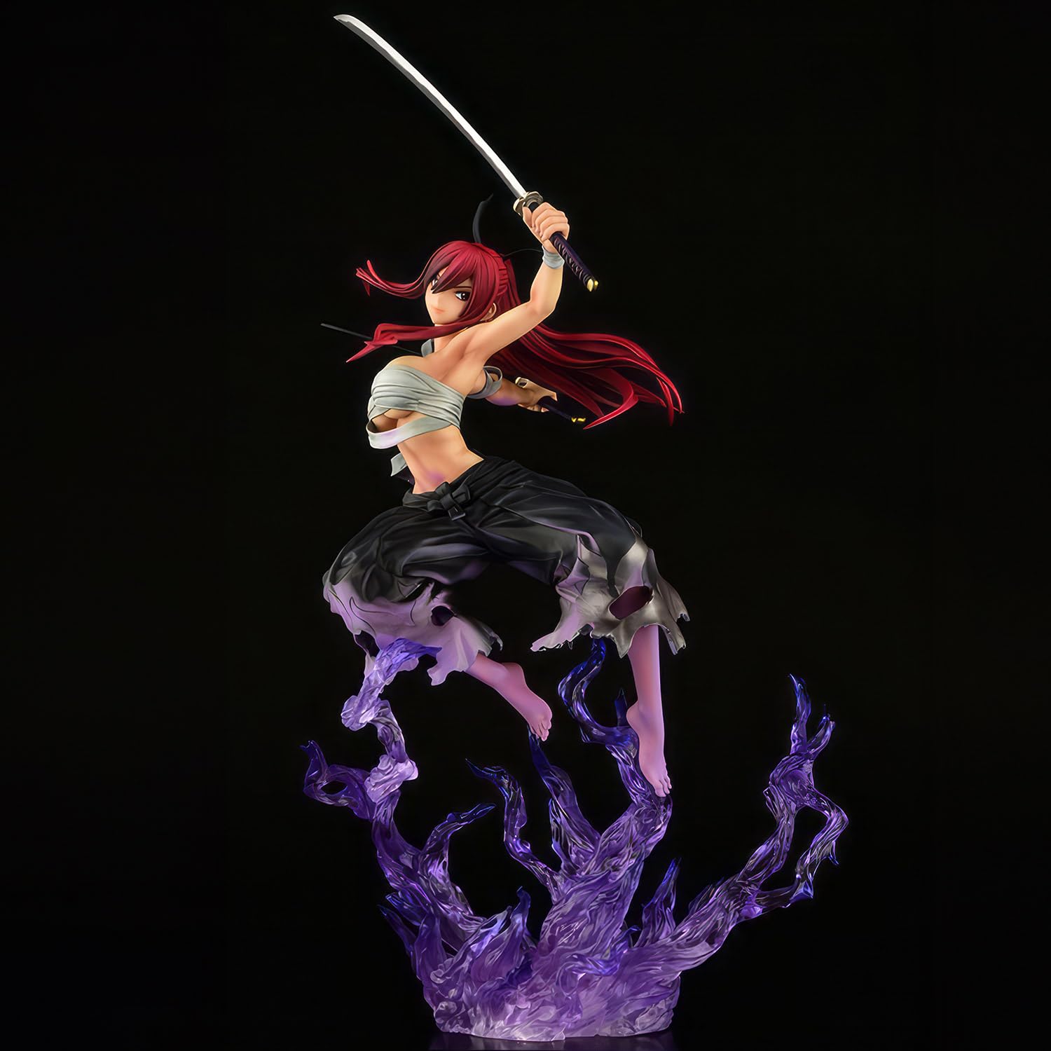 【中古】【非常に良い】オルカトイズ 1/6スケール エルザ・スカーレット侍-光炎万丈-ver.漆黒 PVC製塗装済み完成品 約全高435mm PVC製