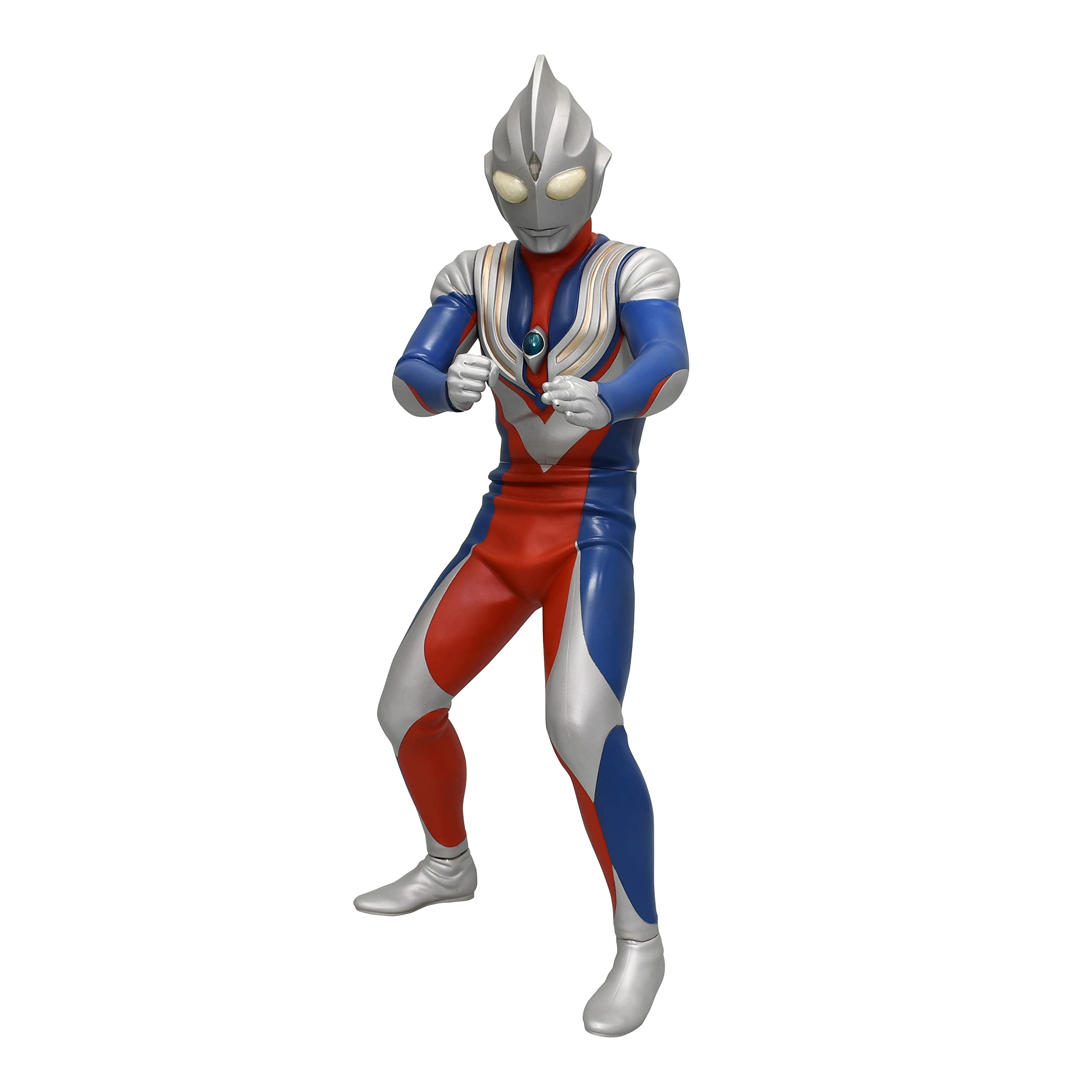 【中古】【非常に良い】ウルトラマンティガ/メガソフビキット 復刻版 ノンスケール 全高約40cm ソフトビニール製 未塗装 組み立てキット 赤 4571587310586