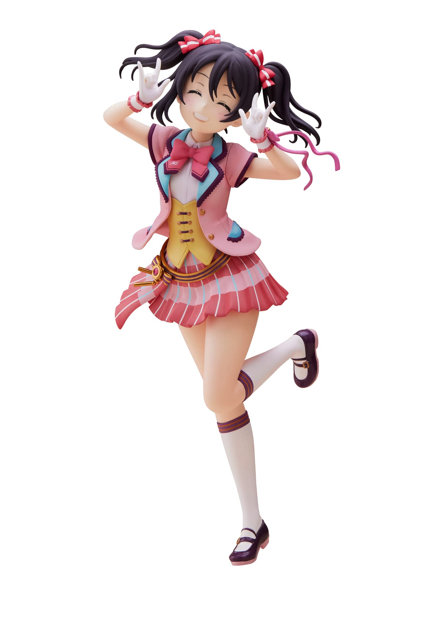 【中古】【非常に良い】ピーエムオフィスエー ラブライブ！ ラブライブ！×徳井青空のPLUMディープランド 矢澤にこ「にっこにっこにーVer.付き」 「笑顔フェイス」「腕パーツ」付き 1/7スケール PVC製 塗装済み 完