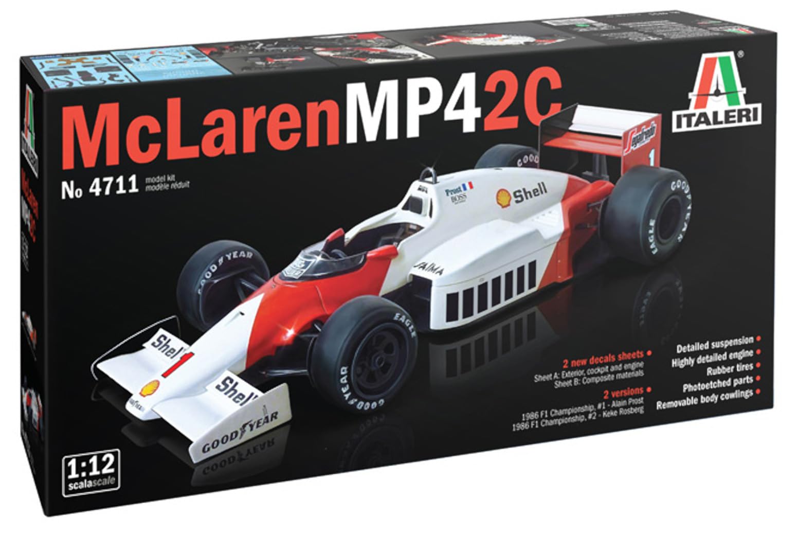 【中古】【人並み外れたに好いたらしい】Italeri イタレリ 1/12 マクラーレン MP4/2C 日本語言いあらわす検面調書 プラモデル IT4711