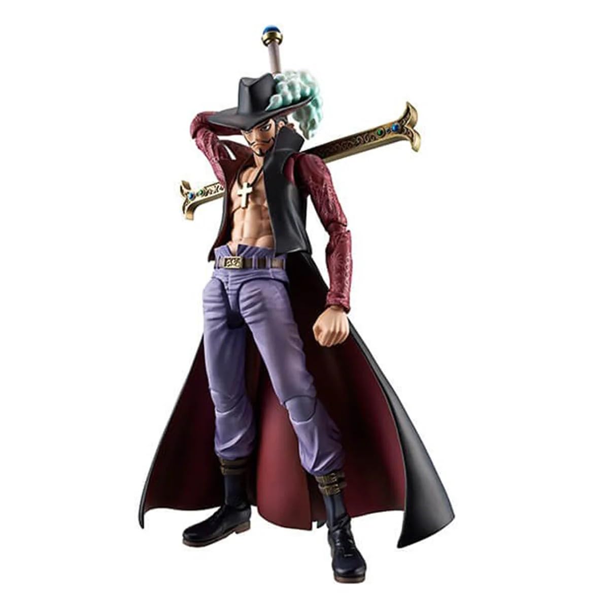 【中古】【非常に良い】メガハウス(MegaHouse) ヴァリアブルアクションヒーローズ ONE PIECE ジュラキュール・ミホーク 約180mm PVC製 塗装済み可動フィギュア