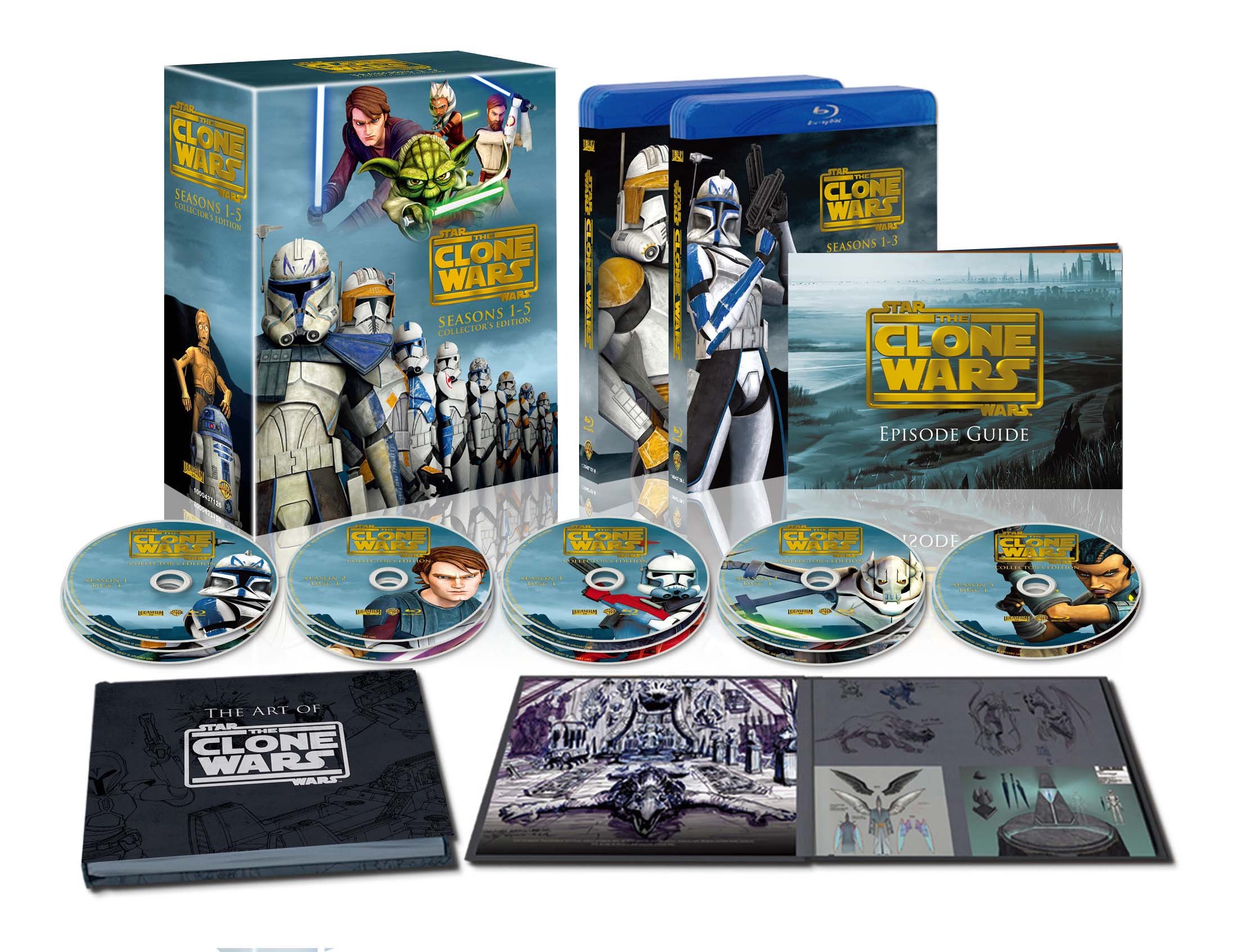 【中古】【非常に良い】スター・ウォーズ:クローン・ウォーズ シーズン1-5 コレクターズエディション (14枚組) [Blu-ray]｜スカイマーケットプラス