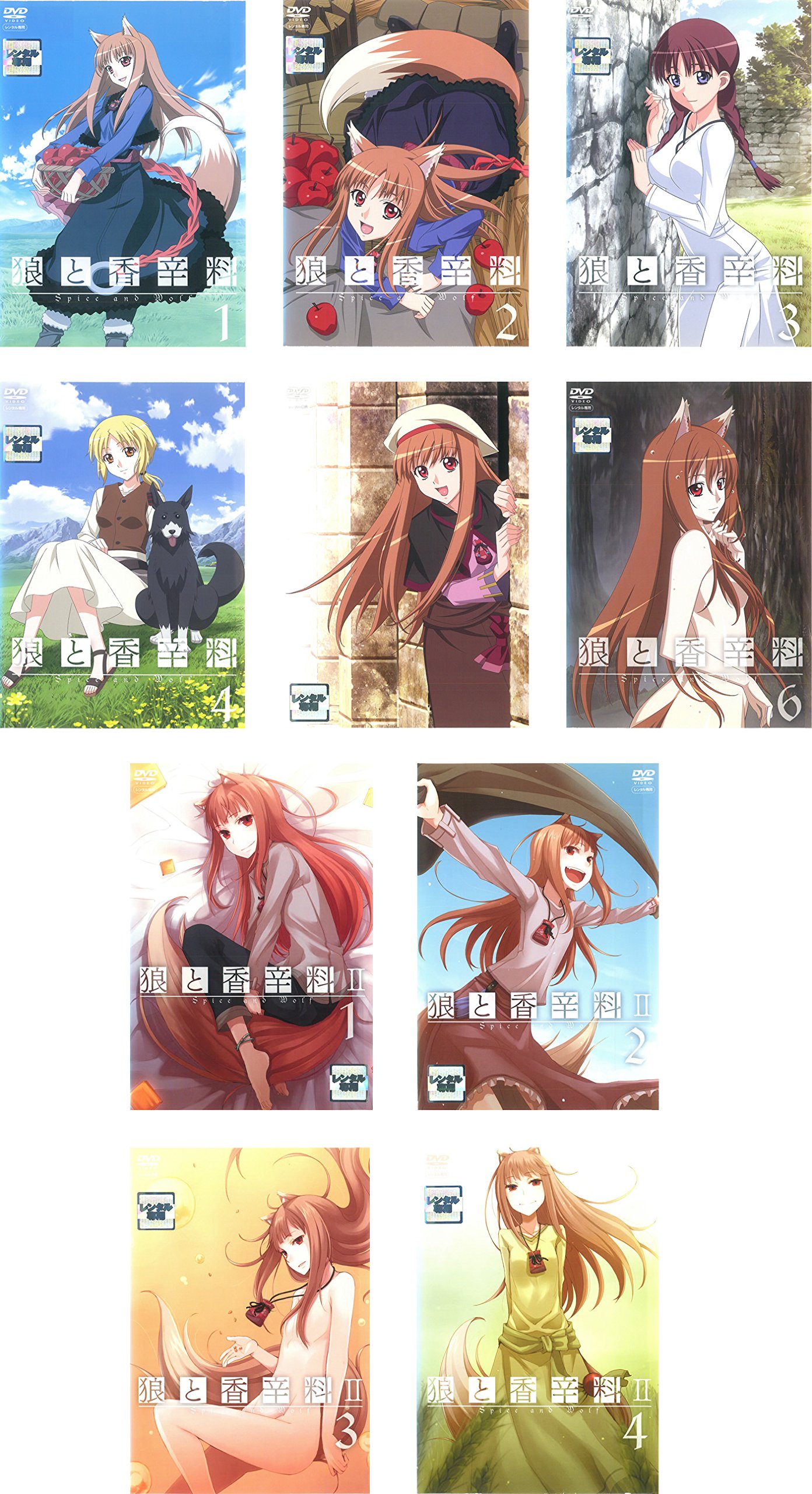【中古】【非常に良い】狼と香辛料 全6巻 + II 全4巻 [レンタル落ち] 全10巻セット [マーケットプレイスDVDセット商品]