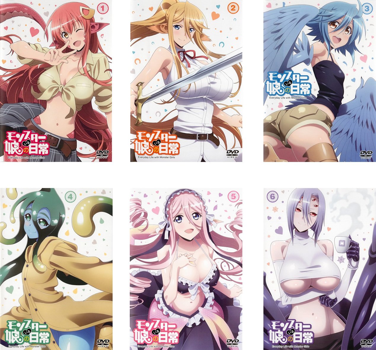 【中古】【非常に良い】モンスター娘のいる日常 全6巻セット [マーケットプレイスDVDセット商品]｜スカイマーケットプラス