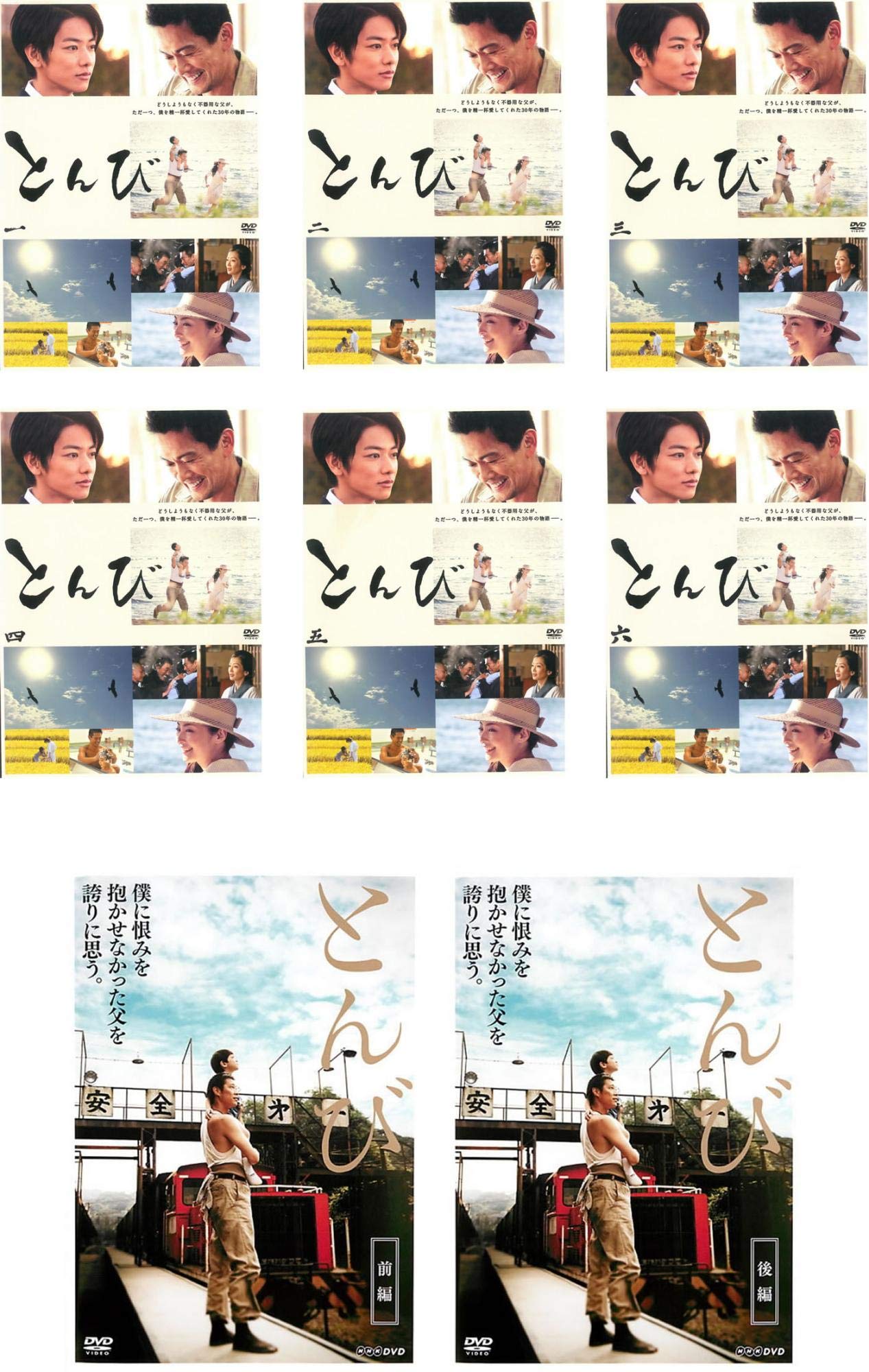 【中古】【非常に良い】とんび TBS TVドラマ版 全6巻 + NHK スペシャルドラマ版 全2巻 [レンタル落ち] 全8巻セット [マーケットプレイスDVDセット商品]
