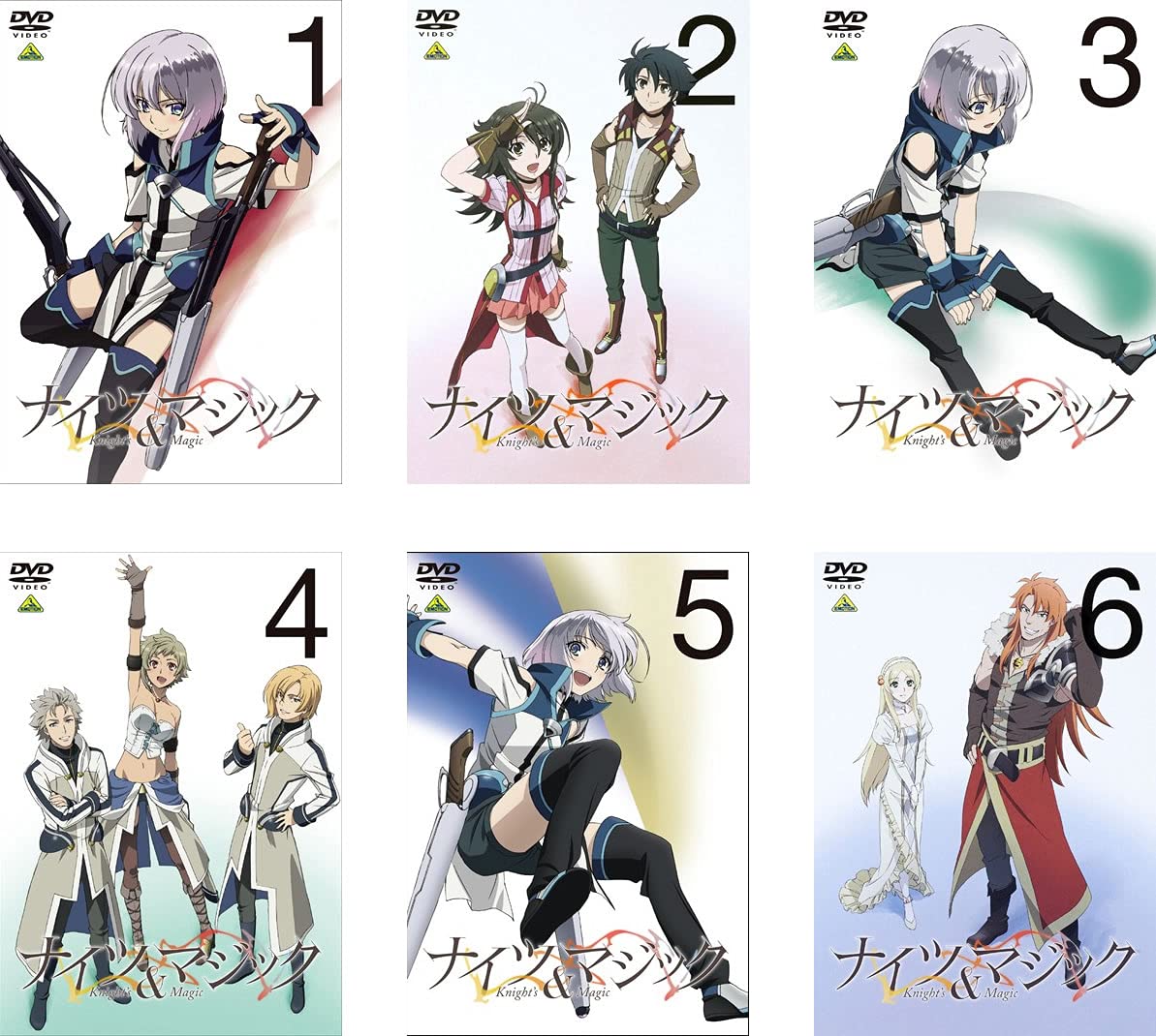 【中古】【非常に良い】ナイツ&マジック第1巻～第13話 最終 [レンタル落ち] 全6巻セット [マーケットプレイスDVDセット商品]｜スカイマーケットプラス