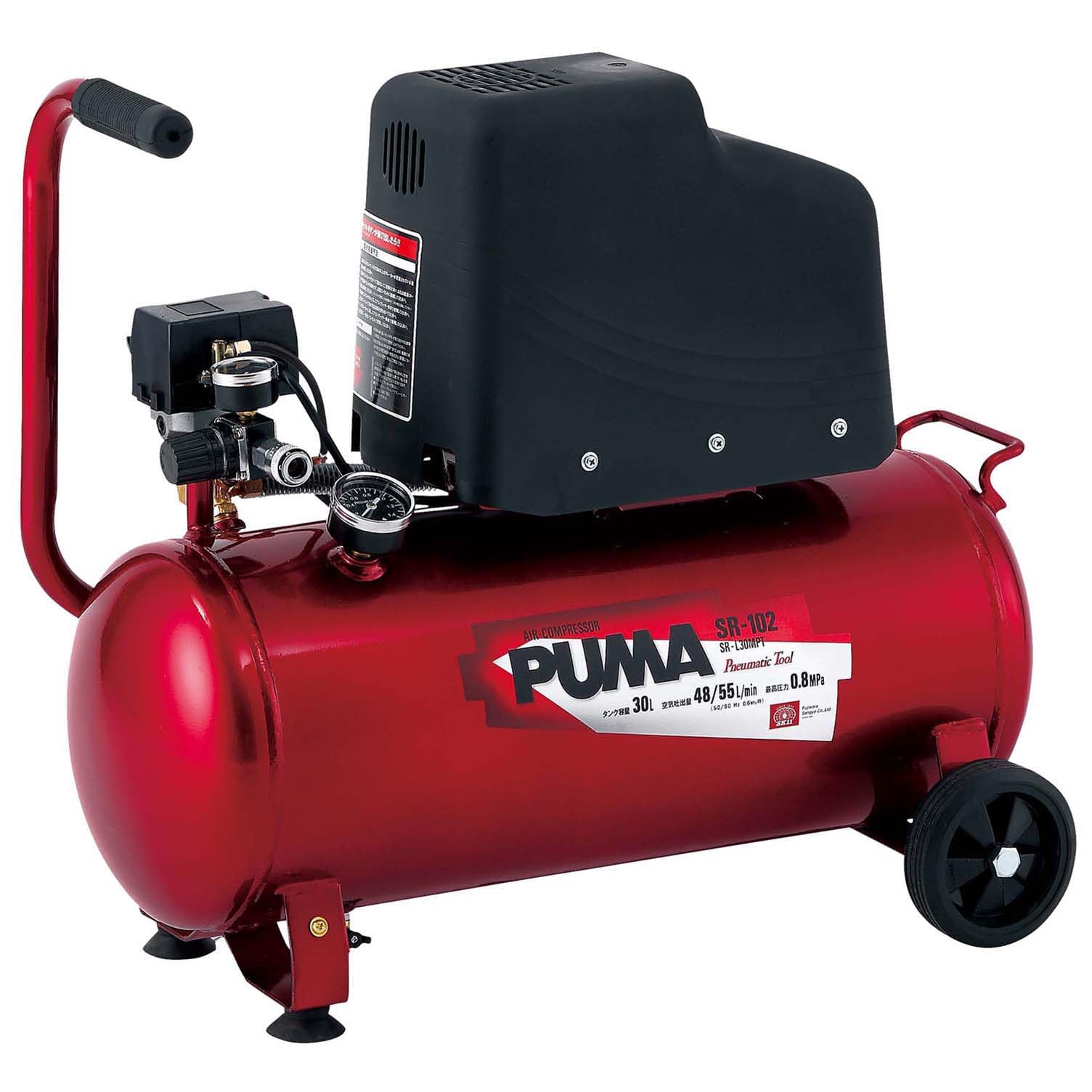 【中古】【非常に良い】SK11(エスケー11) エアコンプレッサー SR-102 オイルレス タンク容量 30L SR-L30MPT-01
