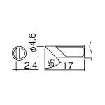 【中古】【非常に良い】白光(HAKKO) コテサキ/KFガタ(Z) T12KFZ