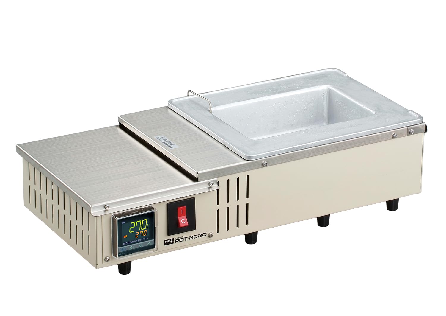 【中古】【非常に良い】太洋電機産業(goot) 角型はんだ槽 鋳鉄ツボタイプ 3芯P無 【侵食に強い】【最大容量約7kg】 POT-203C 日本製