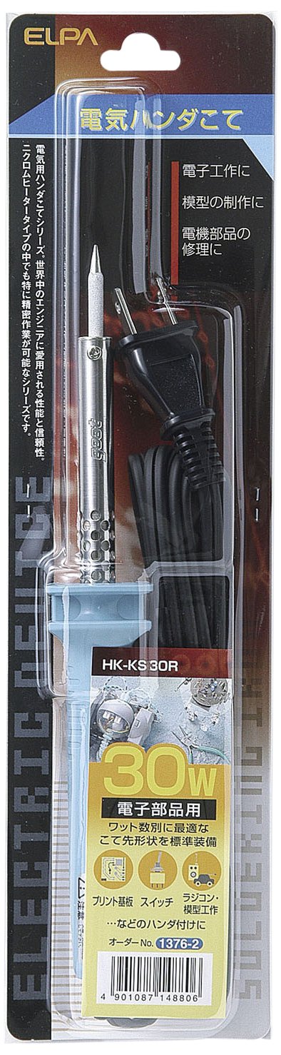 【中古】【非常に良い】エルパ (ELPA) 半田コテ 30W HK-KS30R