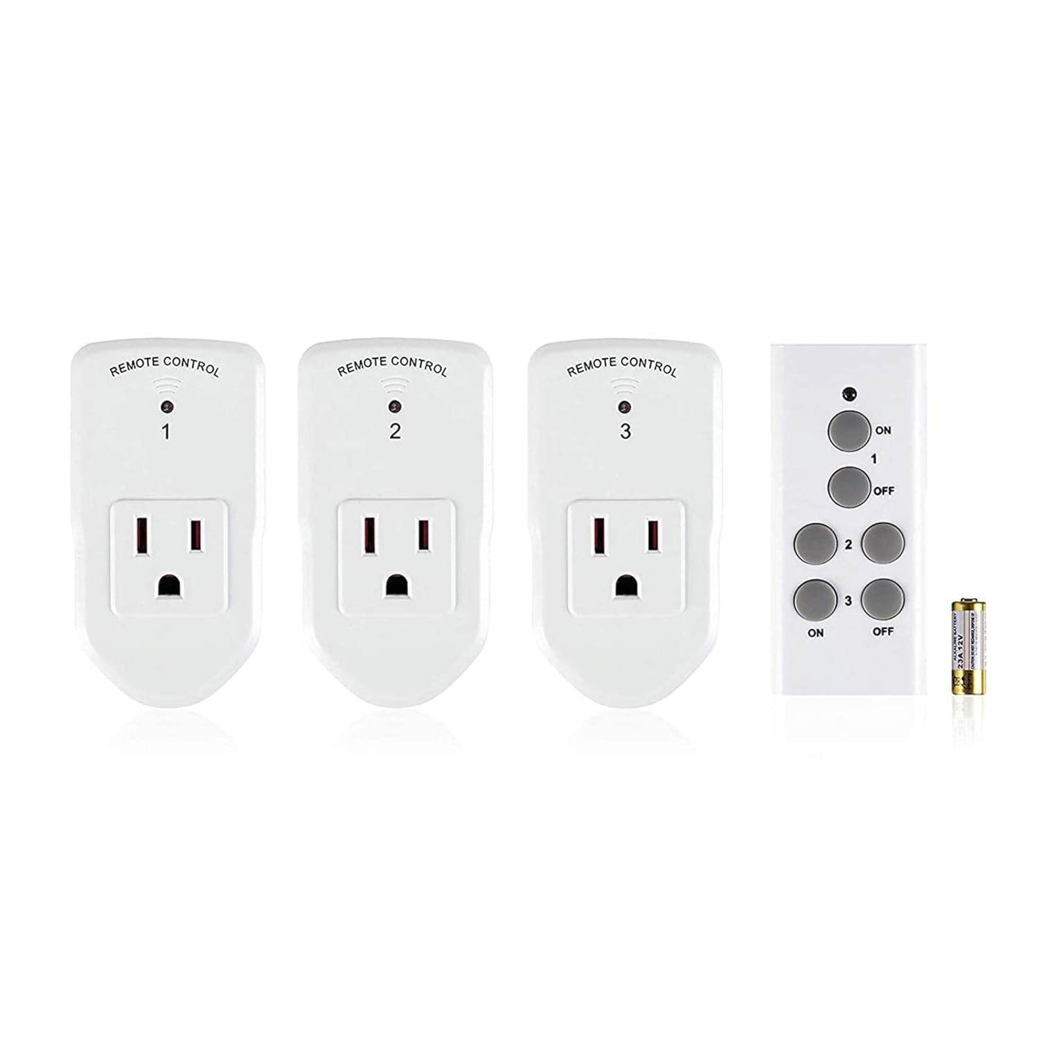 【中古】【非常に良い】BN-LINK 世紀ワイヤレスリモート制御電気家庭用のコンセントスイッチアプライアンス、ホワイト(学習コード、3rx-1tx )｜スカイマーケットプラス