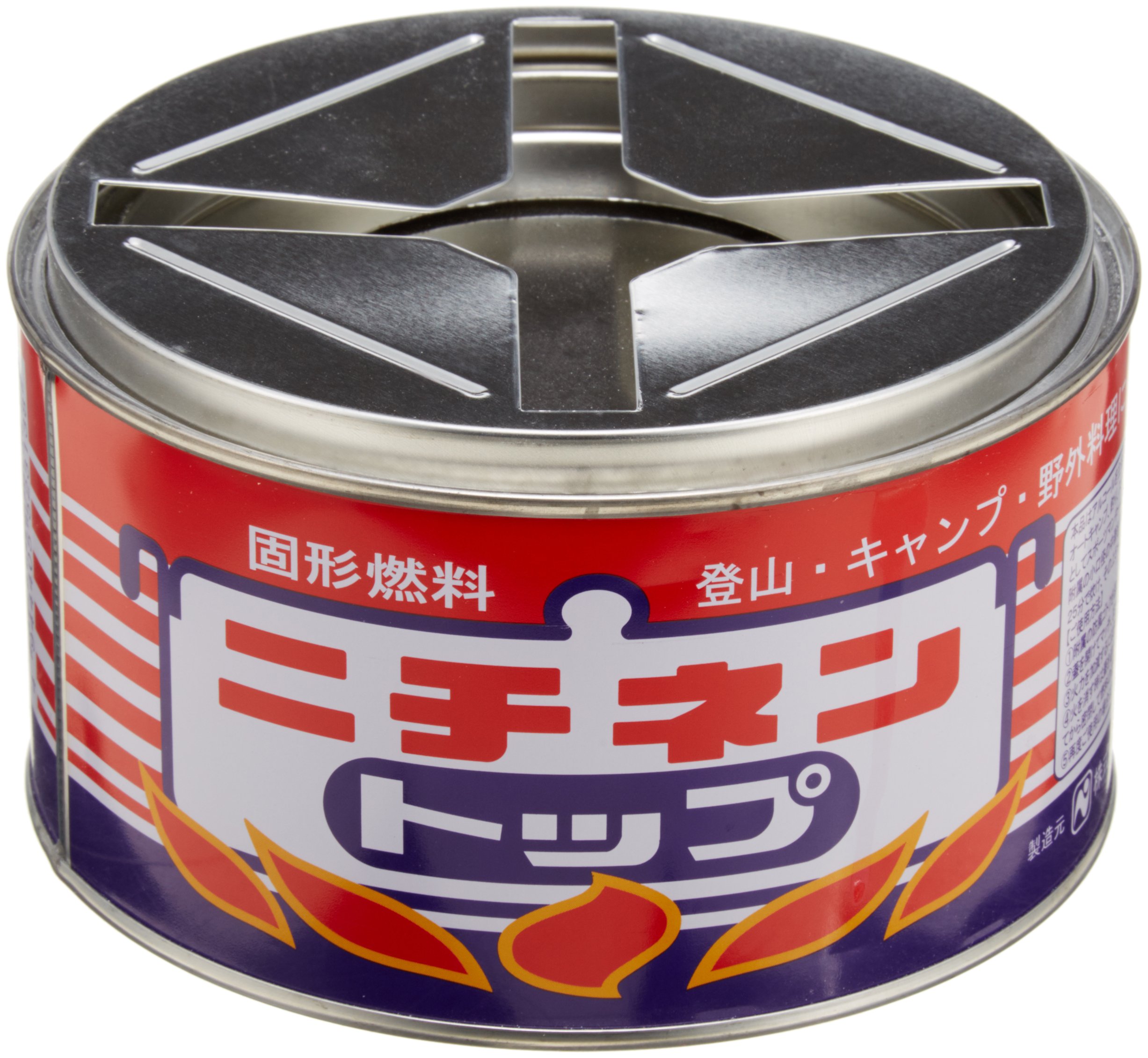 【中古】【非常に良い】NITINEN(ニチネン) 屋外用缶入り固形燃料 屋外用トップ丸缶 600g シルバー