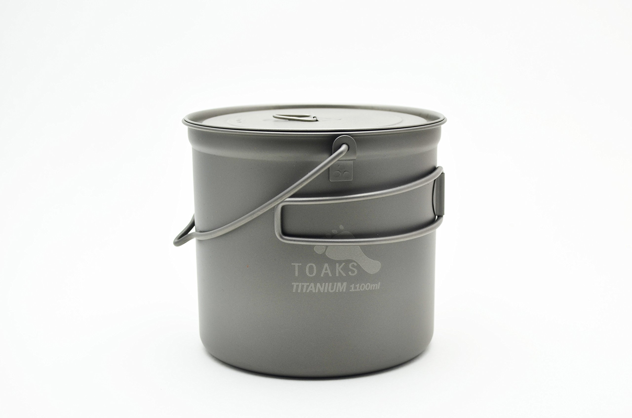 【中古】【非常に良い】TOAKS (トークス) チタニウム ポット 1100ml ベイルハンドル付き 収納袋付き POT-1100-BH 【日本正規品】