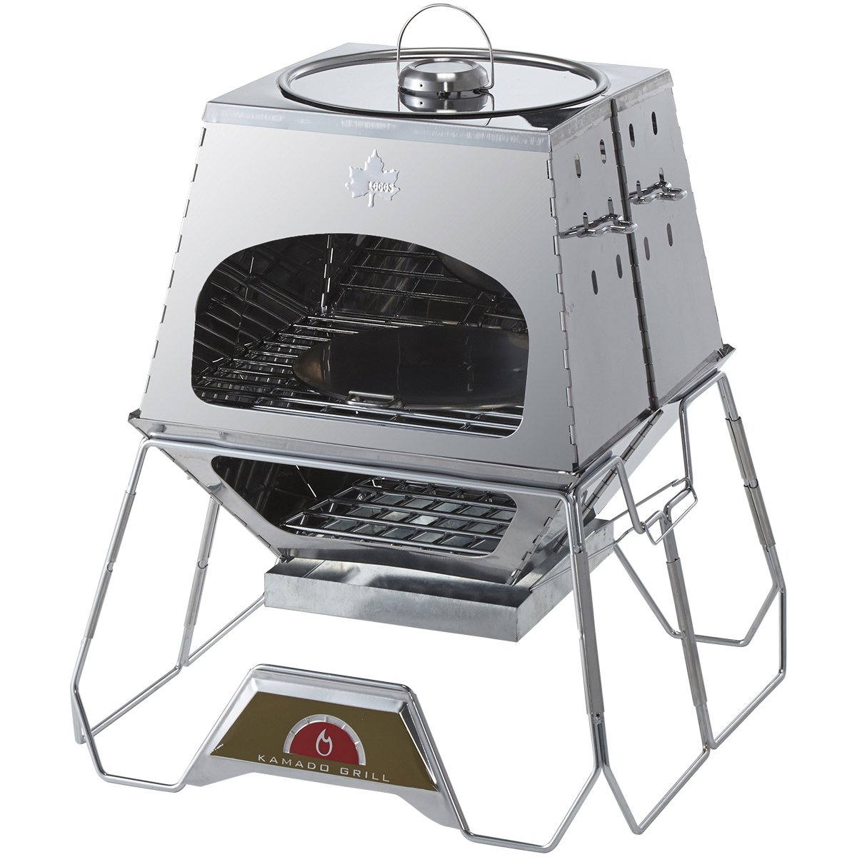 【中古】【非常に良い】ロゴス(LOGOS) バーベキューコンロ 焚き火台 the KAMADO 多機能調理グリル ダッチオーブン使用可 ピザ窯