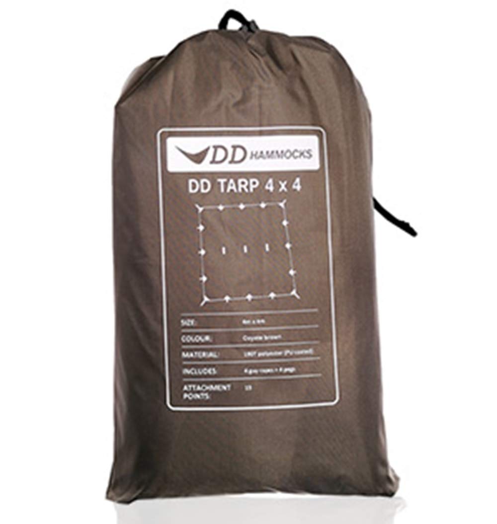 【中古】【非常に良い】【スコットランド発 】DD Tarp タープ 4X4 使いやすい正方形のタープ　DDhammocks社製 (Coyote brown) [並行輸入品]｜スカイマーケットプラス