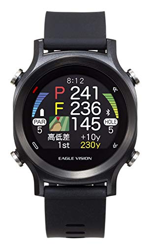 【中古】【非常に良い】アサヒゴルフ EAGLE VISION watch ACE EV-933 BK ブラック