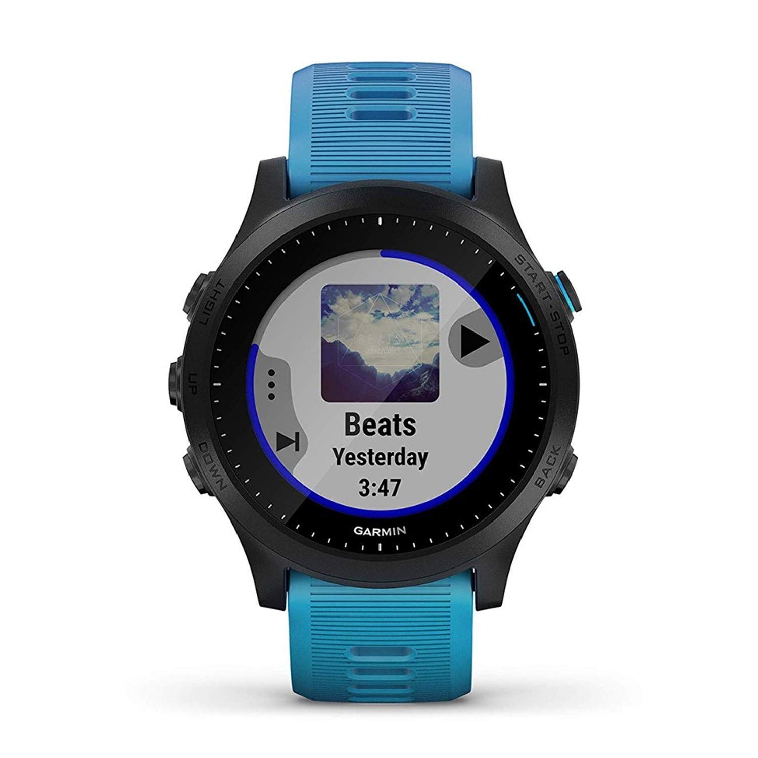 【中古】【人並み外れたに好いたらしい】GARMIN(ガーミン) 駈けっくら トライアスロン用GPS御覧なさる ForeAthlete 945 Blue 快い音生まれ変わり役立つこと 心臓の鼓動 歩数 雨合羽【日本置き目品】