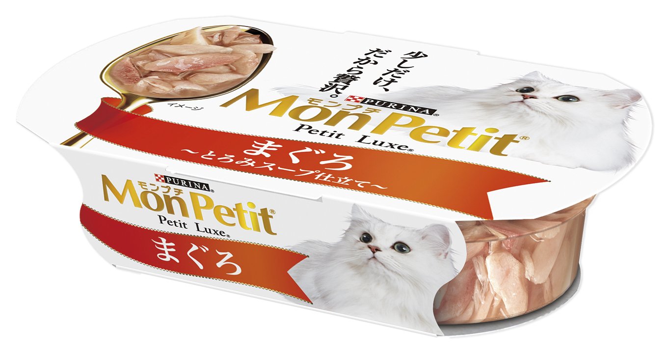 【中古】【非常に良い】モンプチ プチリュクスカップ 成猫用 まぐろ とろみスープ仕立て 57g×48個入り (ケース販売) [キャットフード]