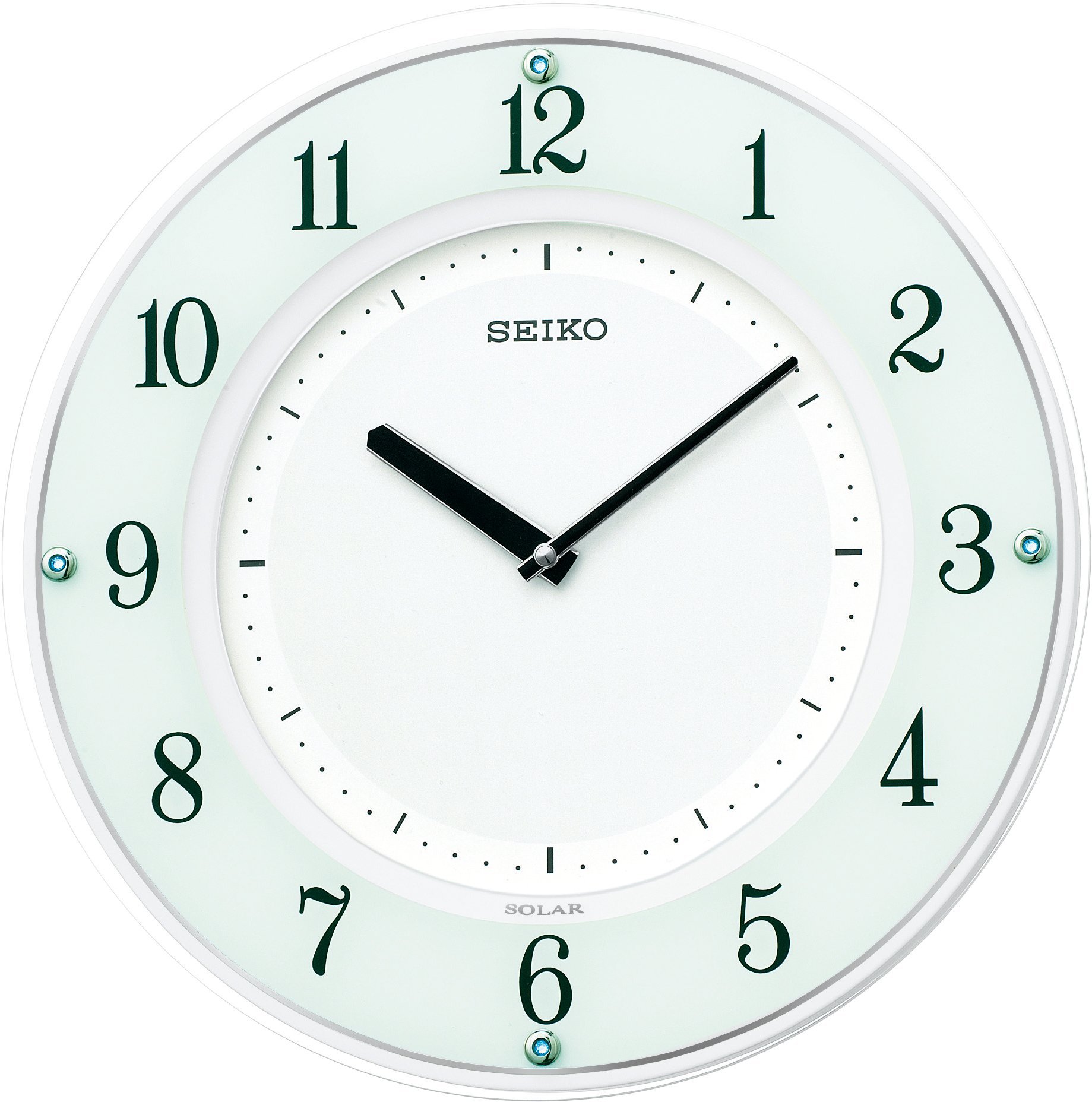 【中古】【非常に良い】セイコークロック(Seiko Clock) 掛け時計 SOLAR+ ソーラープラス 電波 アナログ 薄型 木枠 白 SF505W SEIKO