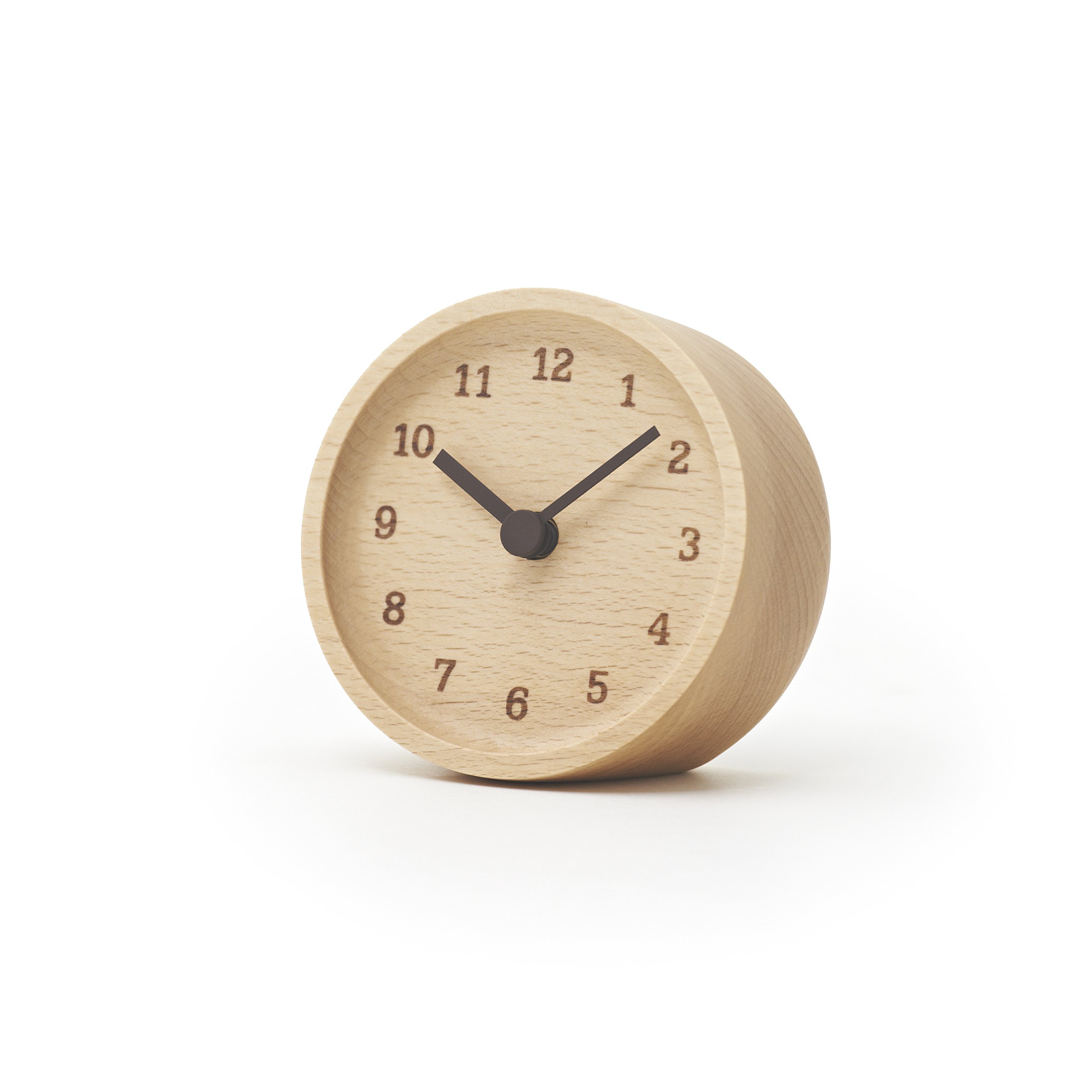 【中古】【非常に良い】レムノス 置き時計 MUKU desk clock ブナ LC12-05 BN Lemnos