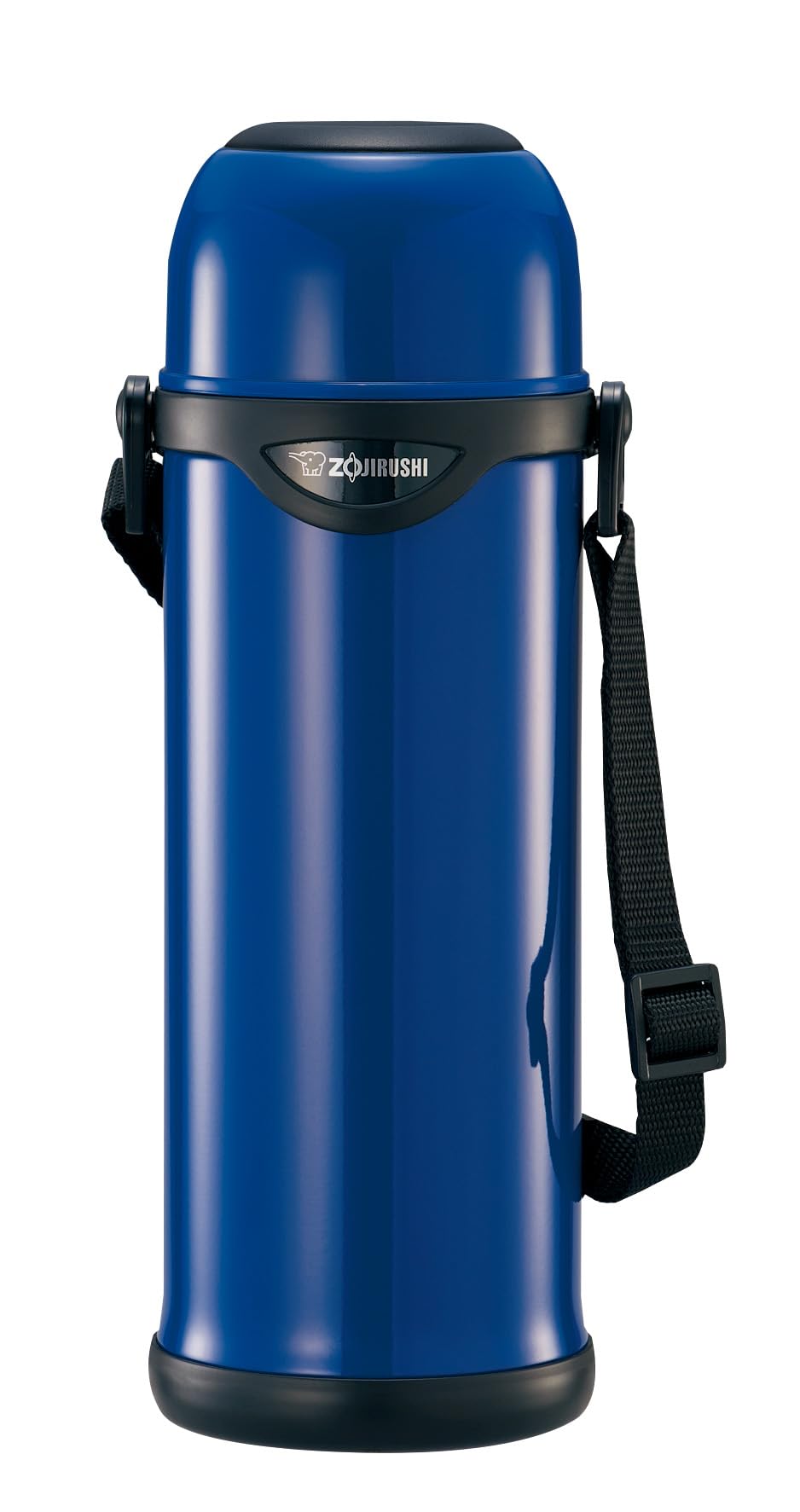 【中古】【非常に良い】象印マホービン 水筒 1.0L 大容量 さげひもつき コップタイプ 広口約5cm ステンレスボトル 保温・保冷 ブルー SJ-TG10-AA