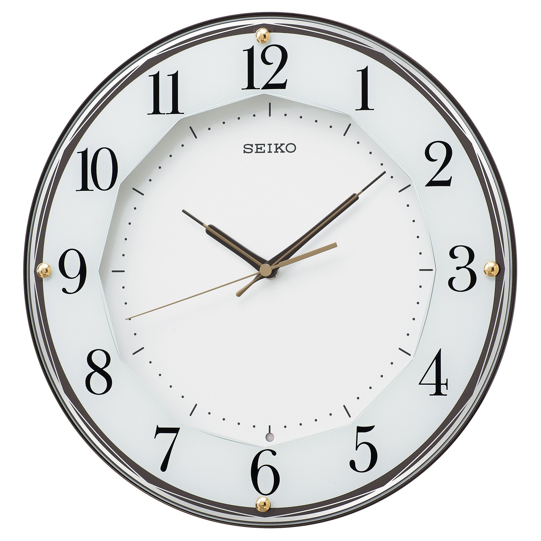 【中古】【非常に良い】セイコー クロック 掛け時計 電波 アナログ 茶 メタリック KX213B SEIKO｜スカイマーケットプラス