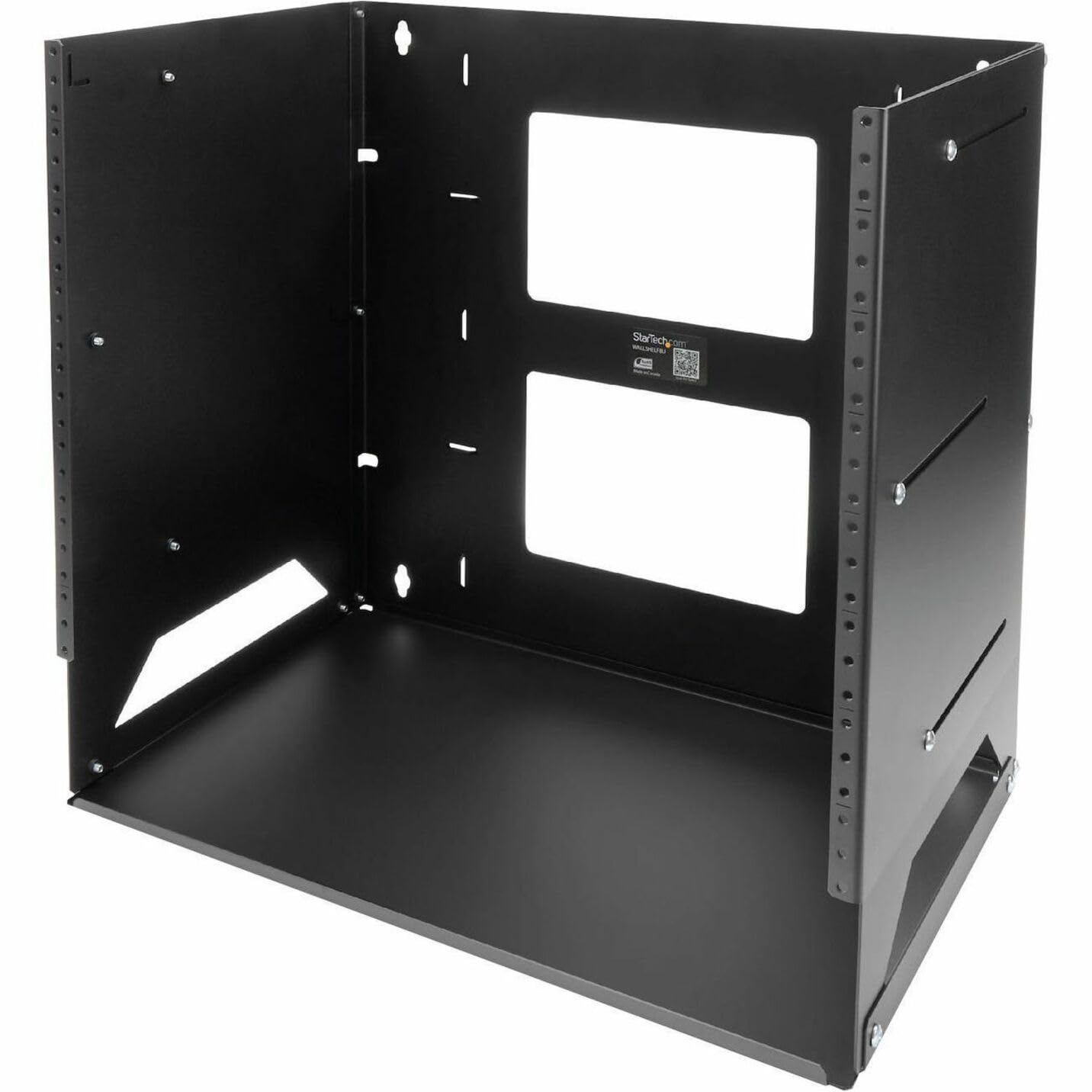 【中古】【非常に良い】StarTech.com 壁掛け型ウォールラック 棚板付属 スチール製 8U WALLSHELF8U