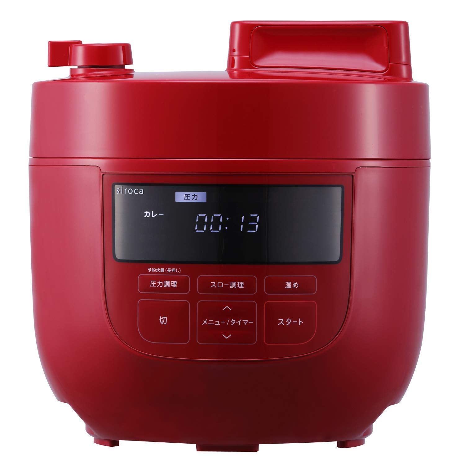 【中古】【非常に良い】シロカ 電気圧力鍋 SP-4D151 レッド ［大容量4Lモデル/高圧力90Kpa/1台6役（圧力・無水・蒸し・炊飯・スロー調理・温め直し）]｜スカイマーケットプラス