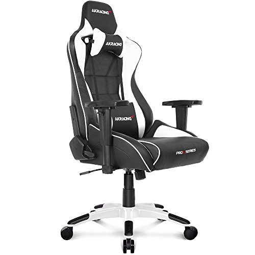 【中古】【非常に良い】AKRacing ゲーミングチェア デスクチェア 勉強椅子 学習椅子 ホワイト 白 Pro-X V2 高耐久PUレザー 180度リクライニング 在宅 リモート 5年保証|スカイマーケットプラス