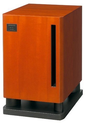 【中古】【非常に良い】ONKYO アンプ内蔵サブウーファーシステム 75W SL-057(D) /木目|スカイマーケットプラス