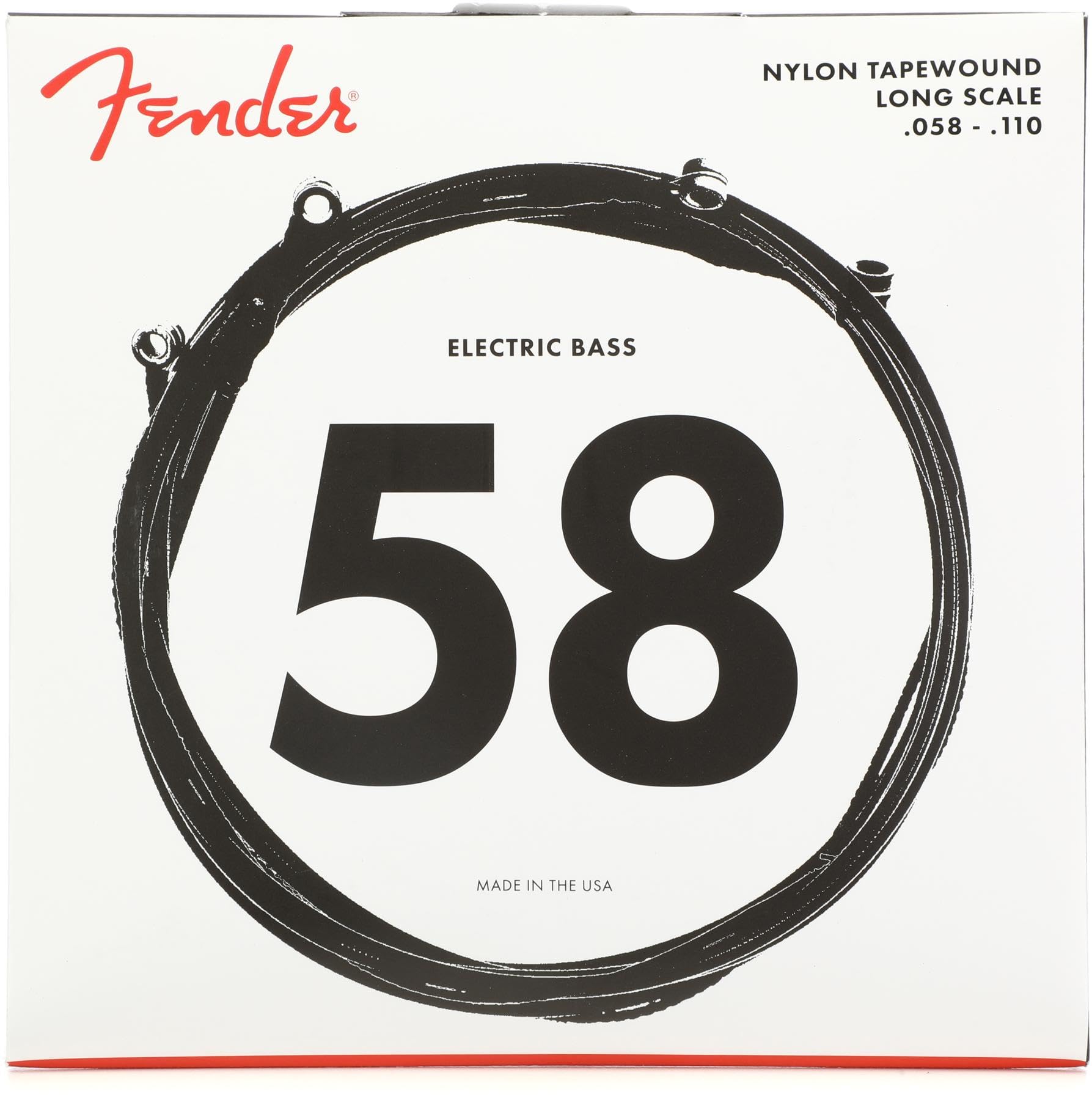 【中古】【非常に良い】Fender エレキベース弦 9120 Bass Strings Nylon Tapewound .058-.110