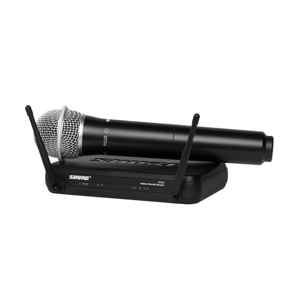 【中古】【非常に良い】SHURE シュア SVX24/PG58 ワイヤレスシステム : B帯 SVX2/PG58ハンドヘルド型ダイナミックマイク SVX4受信機 セット 歌 歌手 ボーカル ライブ イベント MC プレゼ｜スカイマーケットプラス