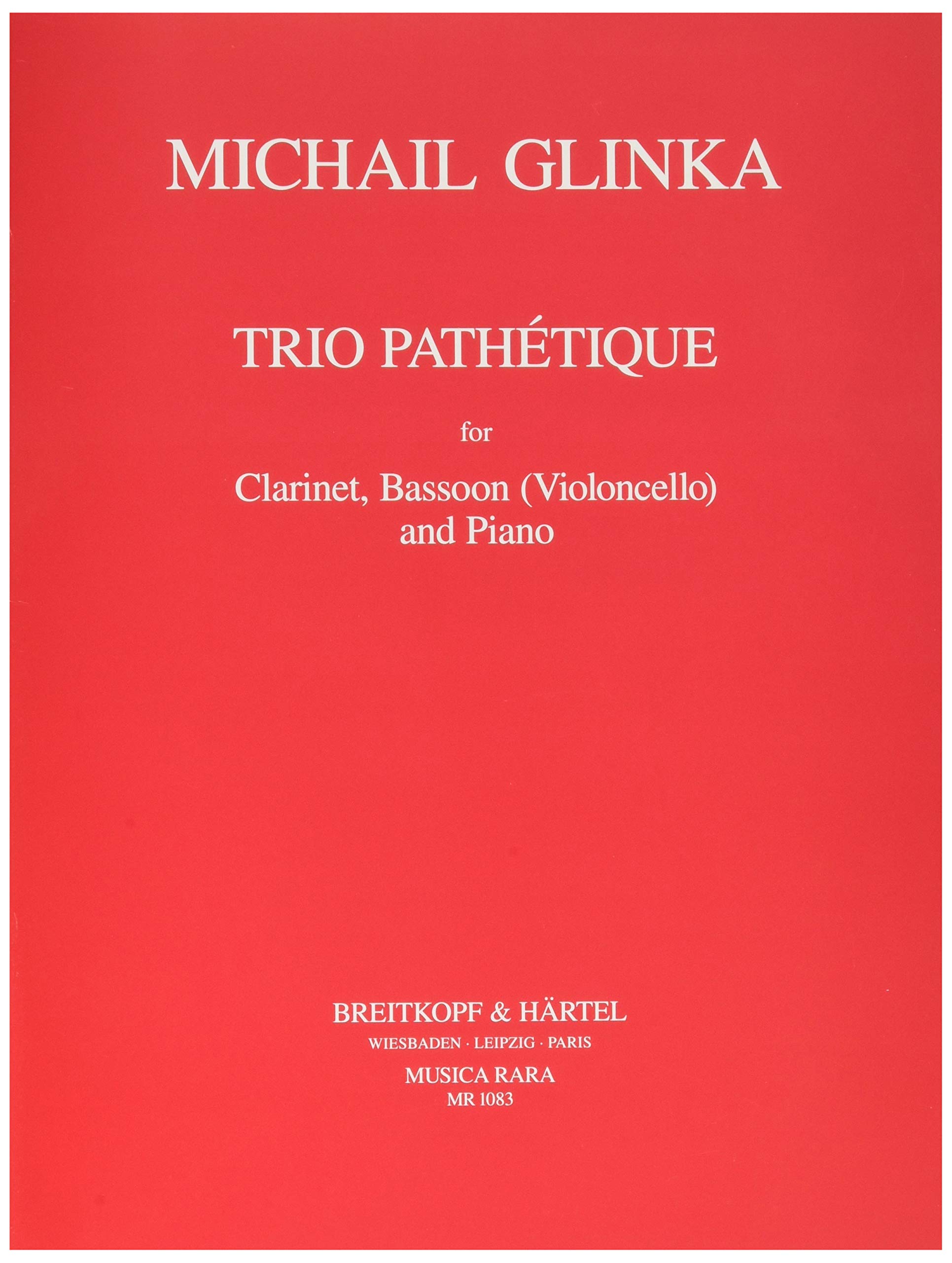 【中古】【非常に良い】グリンカ : 悲愴三重奏曲 (クラリネット、ファゴット、ピアノ) ムジカ・ララ出版